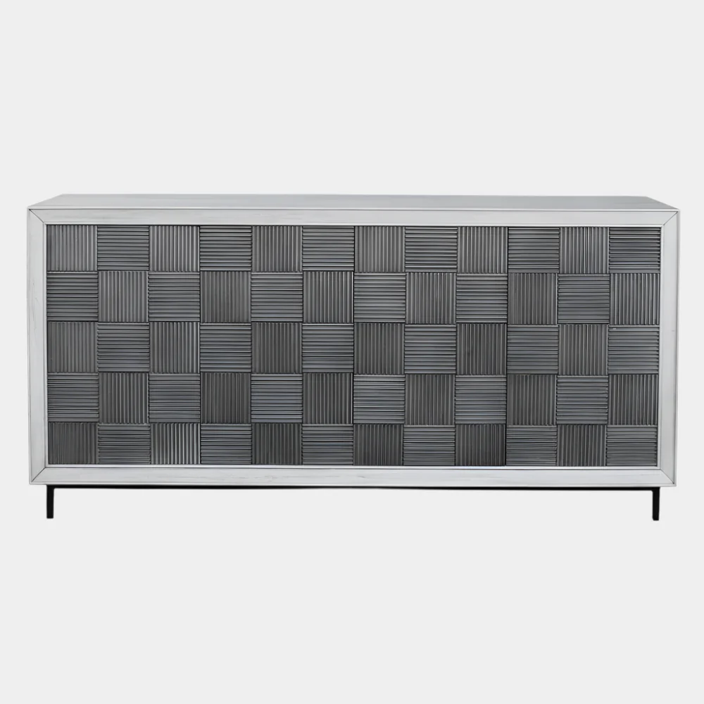 Checkerboard 4 Door Cabinet