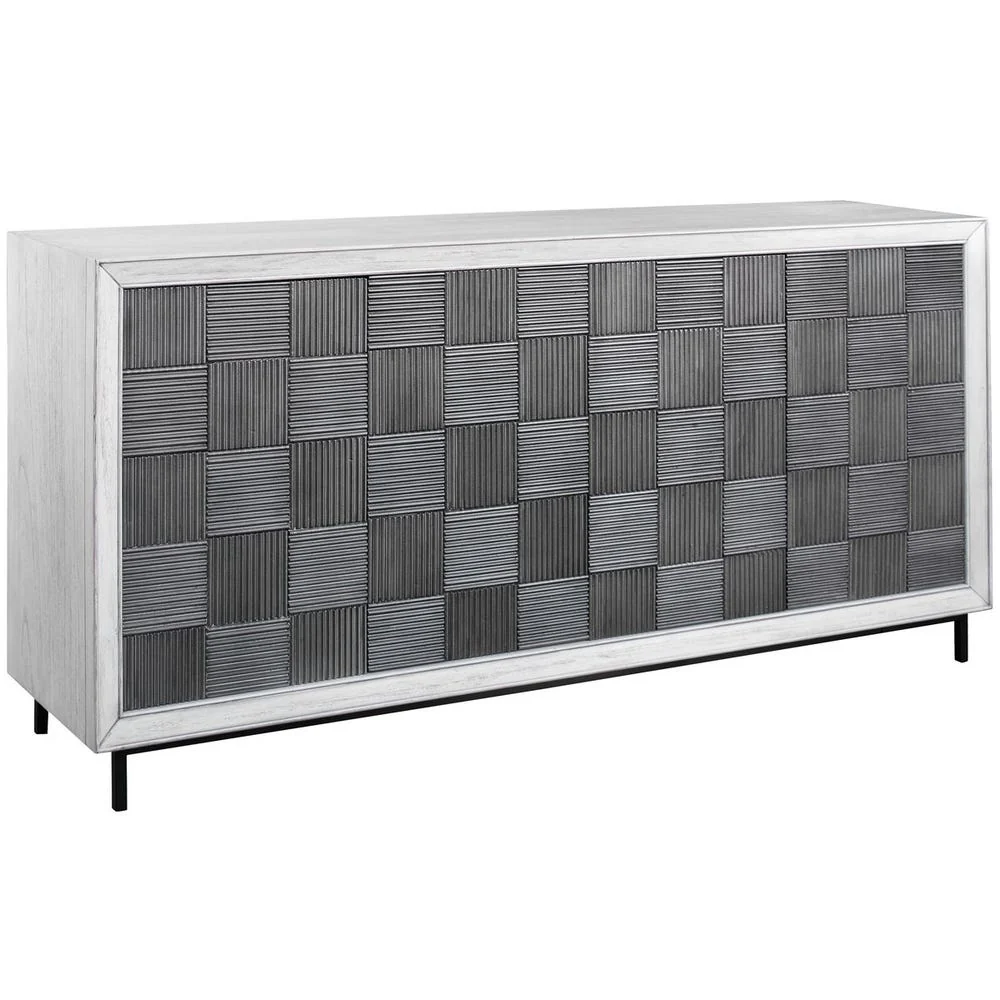 Checkerboard 4 Door Cabinet - Image 4