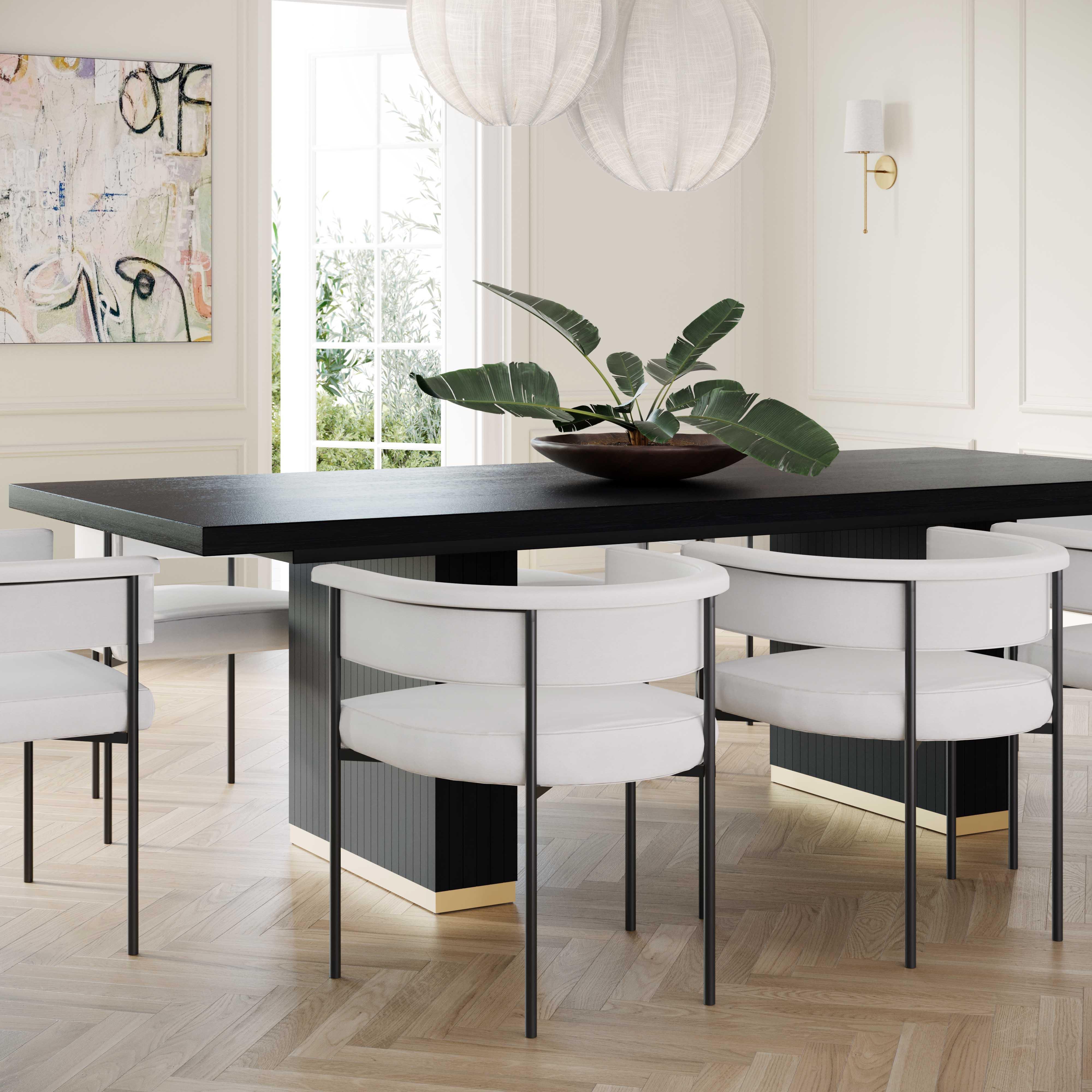 Chelsea 96" Oak Wood Rectangular Dining Table - Image 9