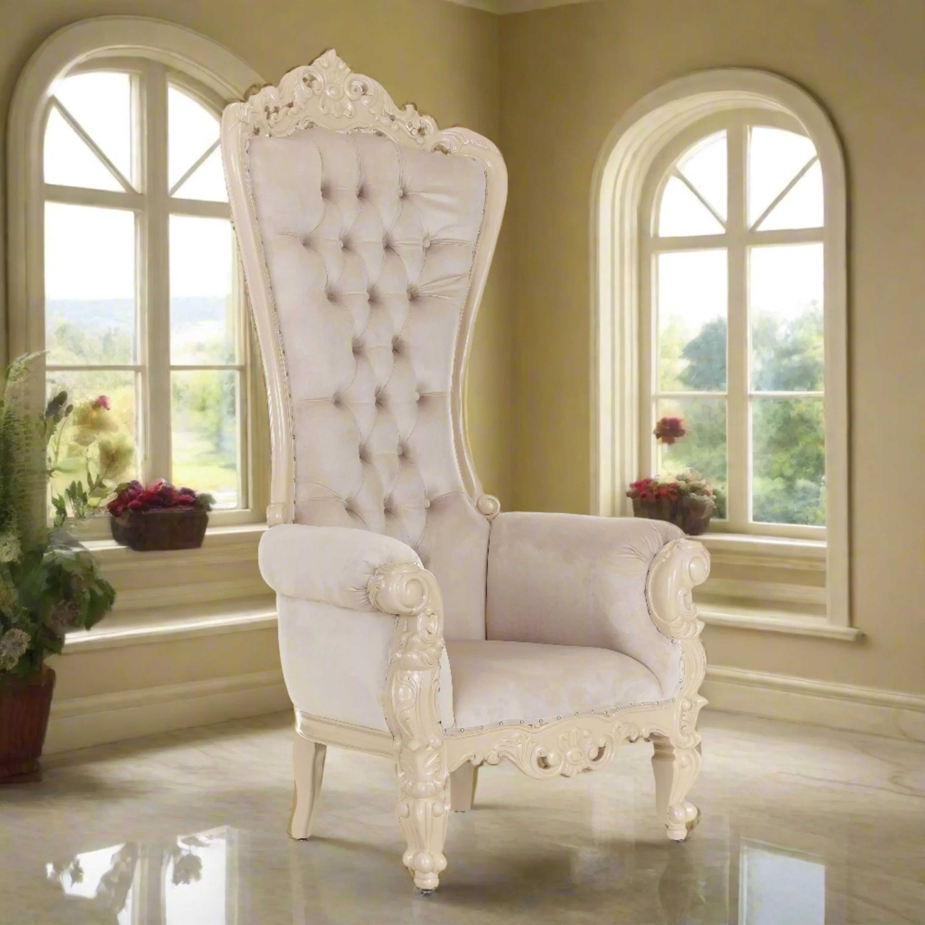 Chloe Throne Chair - Velvet - Image 47