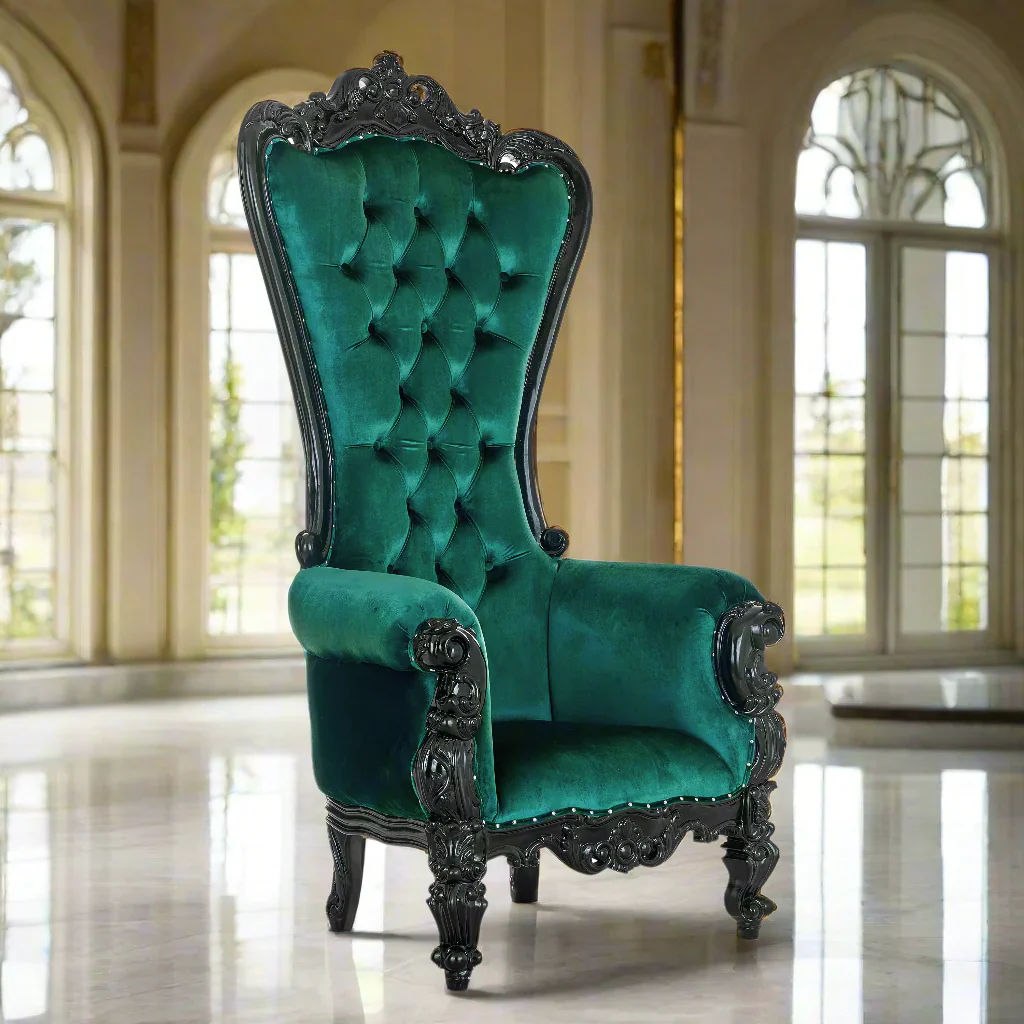 Chloe Throne Chair - Velvet - Image 8