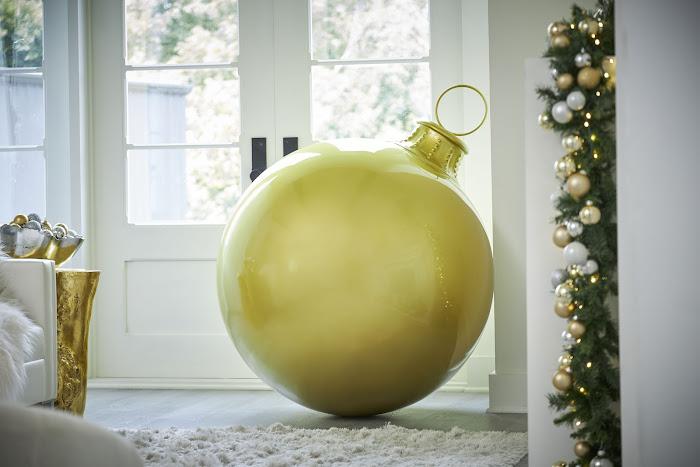 Christmas Ball Ornament, Gold - Image 10