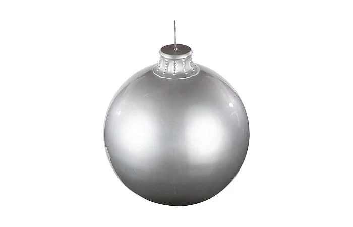 Christmas Ball Ornament, Silver - Image 2