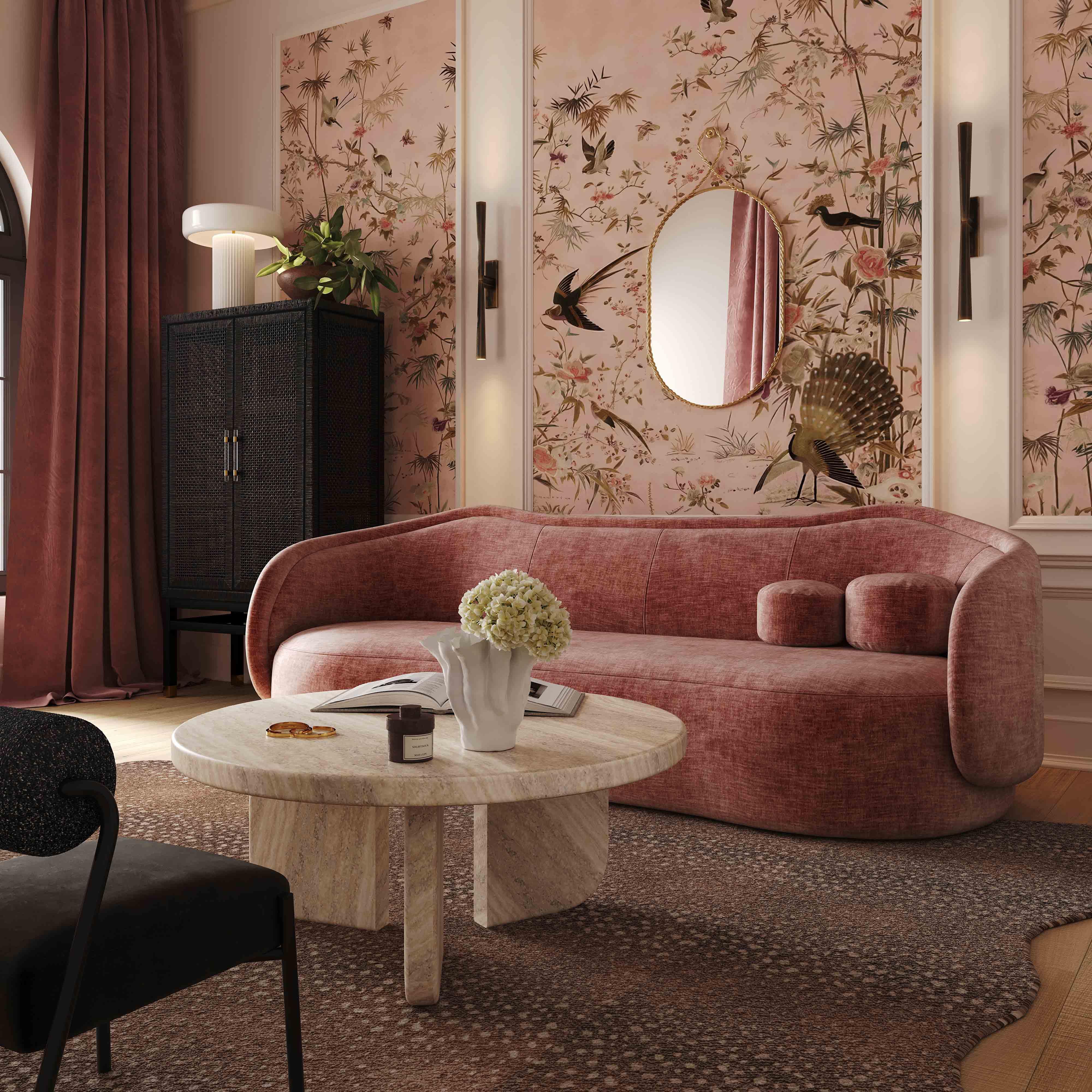 Circe 92.5" Performance Textured Velvet Sofa - Image 14