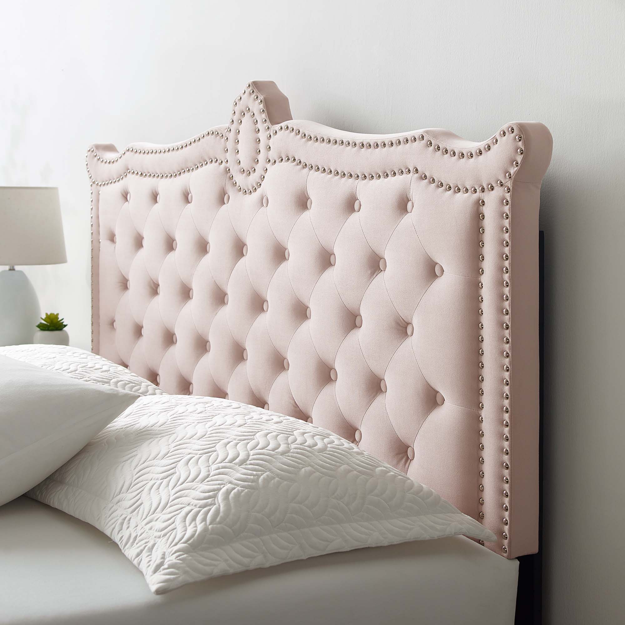 Clara Performance Velvet Queen Platform Bed - Image 10