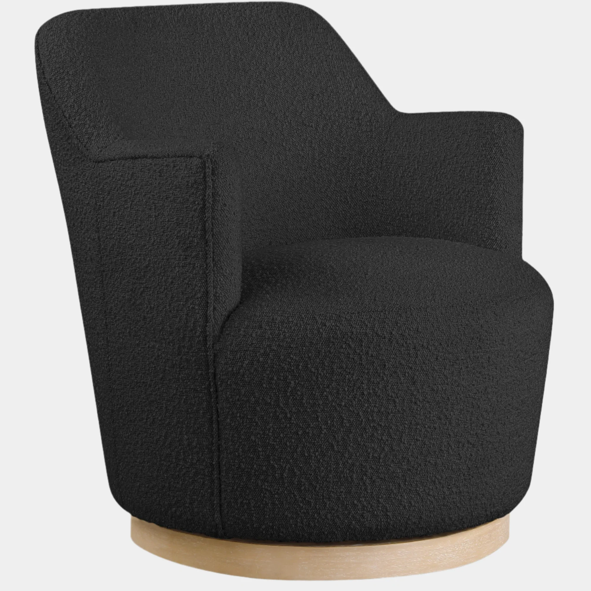 Clarita Boucle Fabric Upholstered Swivel Accent Chair