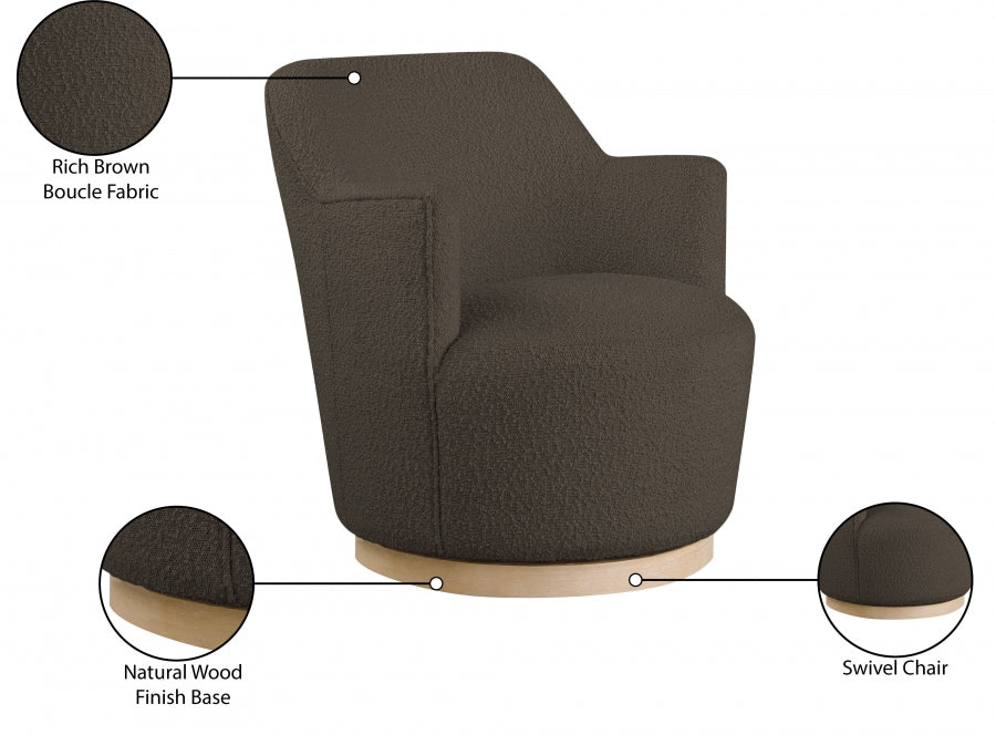 Clarita Boucle Fabric Upholstered Swivel Accent Chair - Image 27