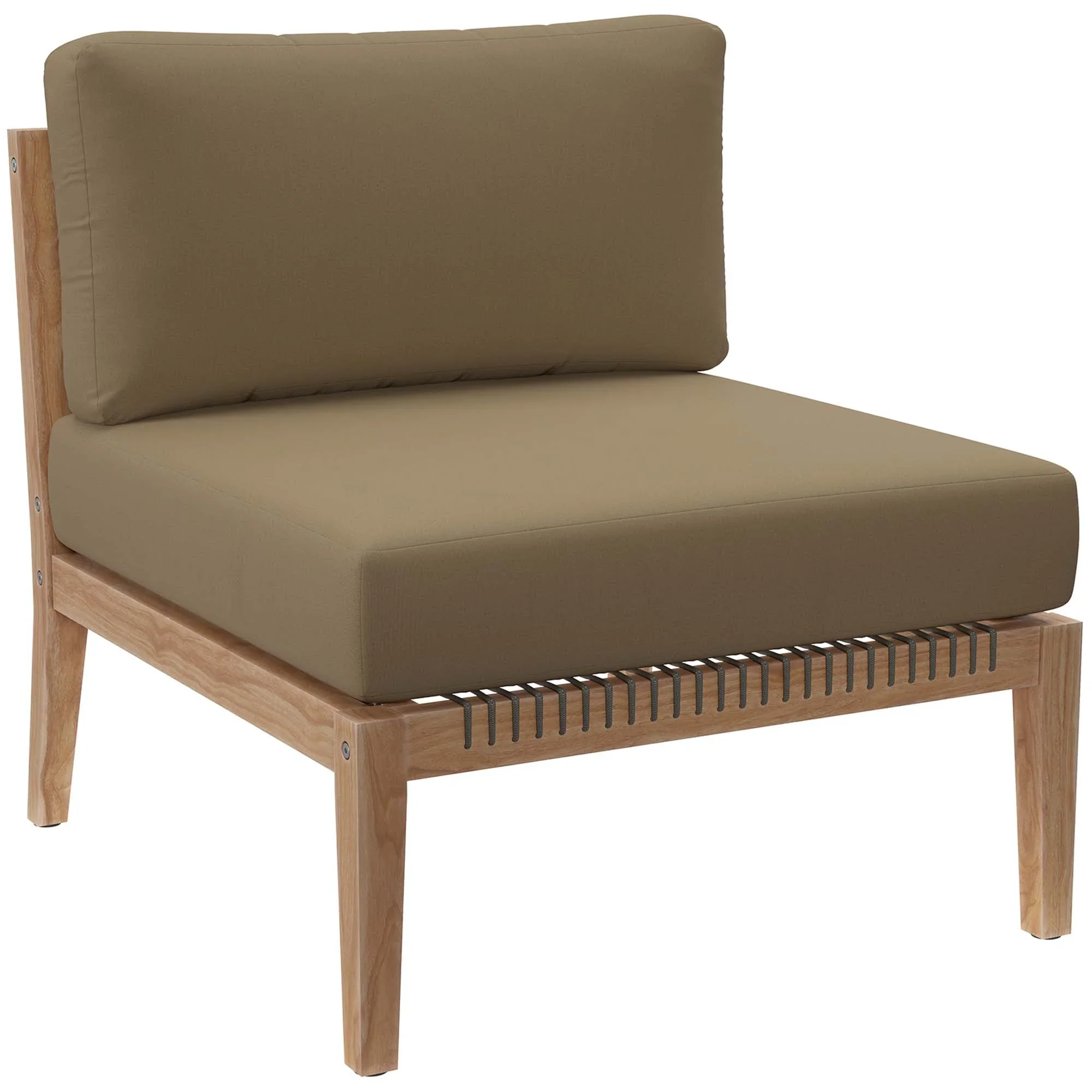 Clearwater 4-Piece Outdoor Patio Teak Wood Sectional Sofa - Image 27