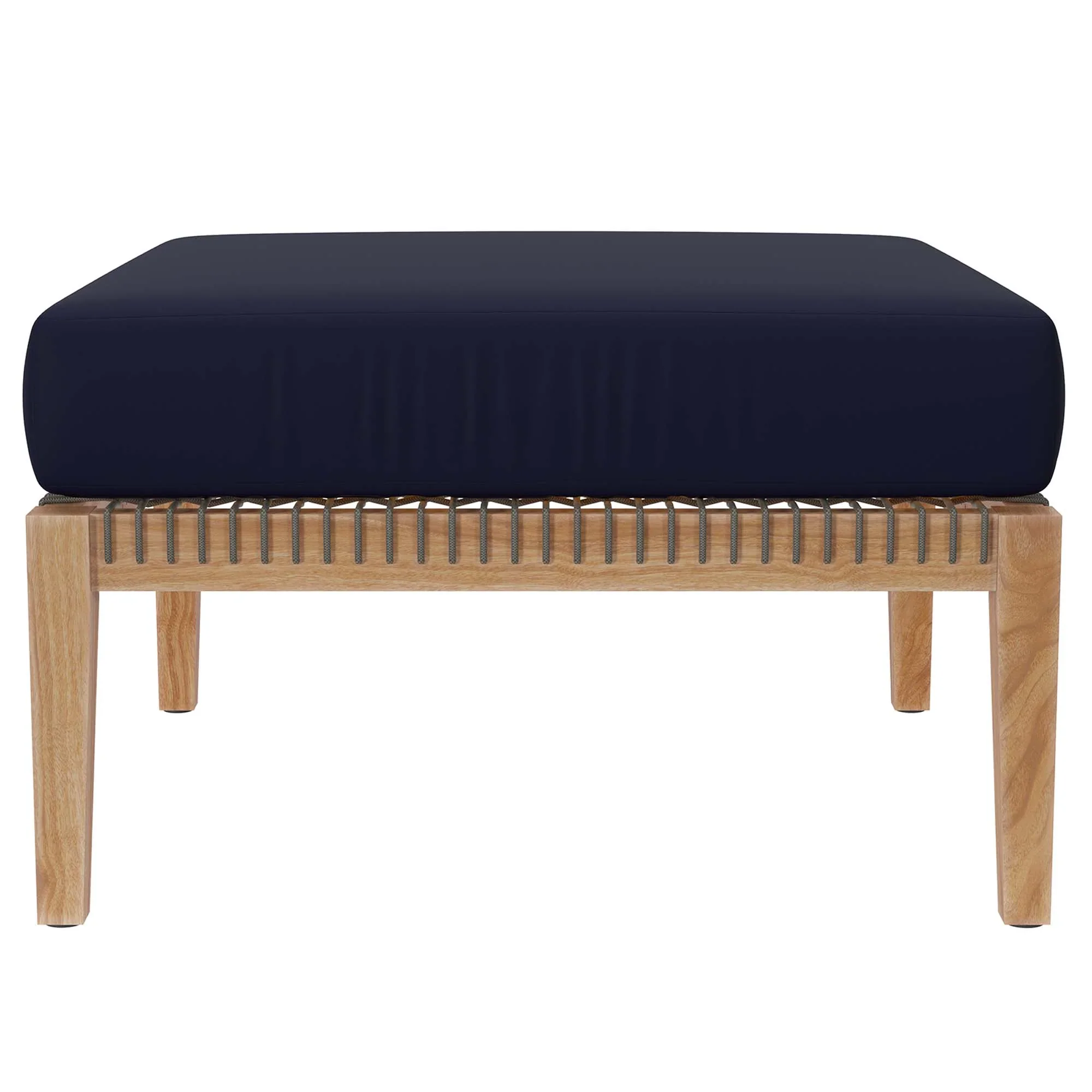Clearwater 4-Piece Outdoor Patio Teak Wood Sectional Sofa - Image 37