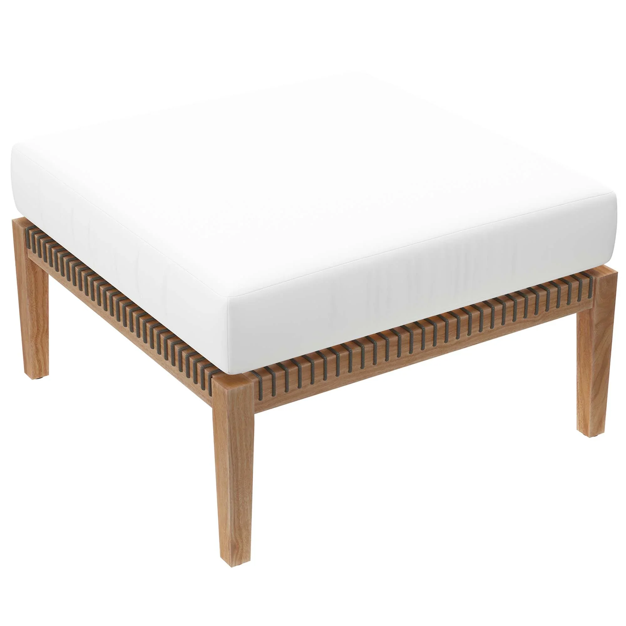 Clearwater 4-Piece Outdoor Patio Teak Wood Sectional Sofa - Image 50