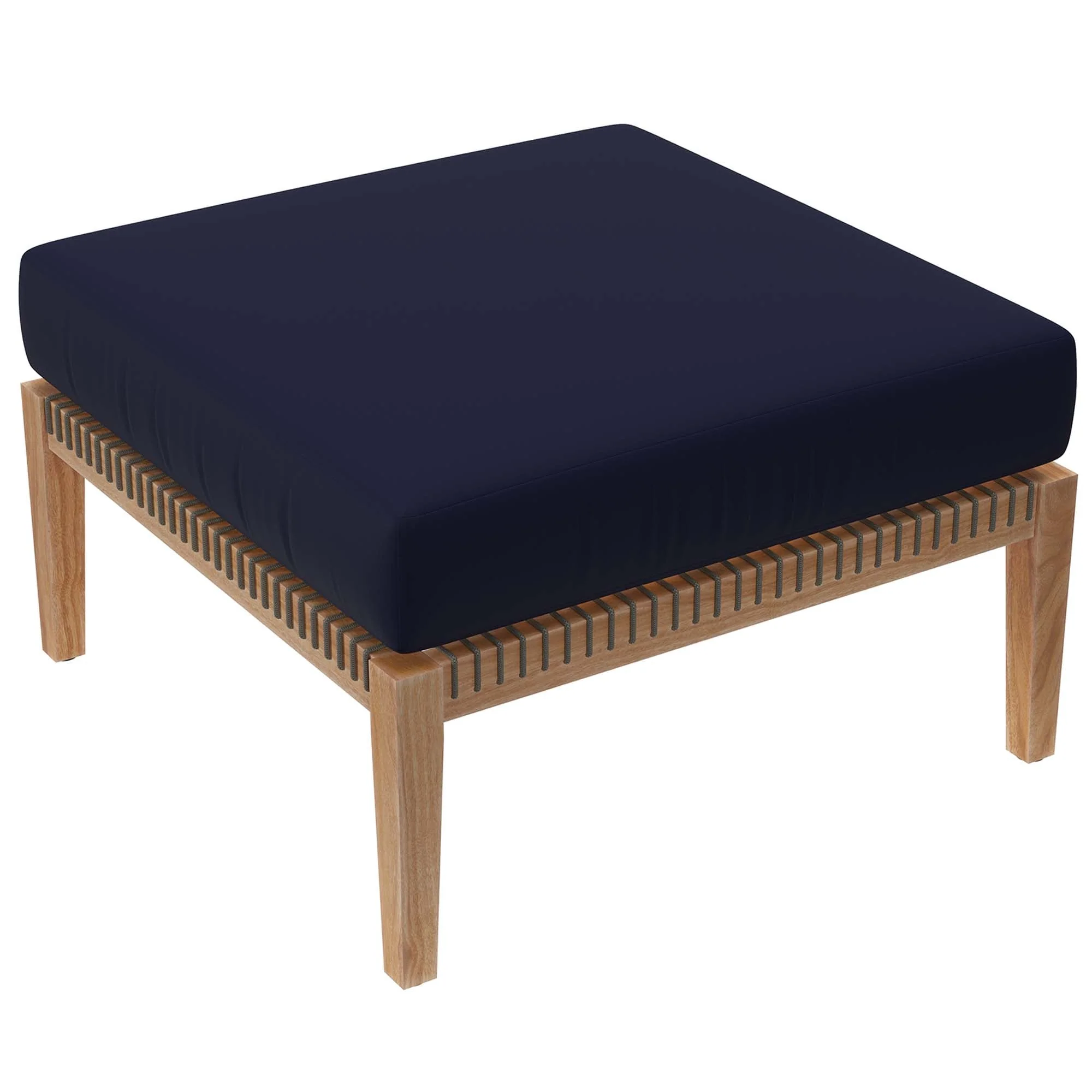 Clearwater 6-Piece Outdoor Patio Teak Wood Sectional Sofa - Image 32
