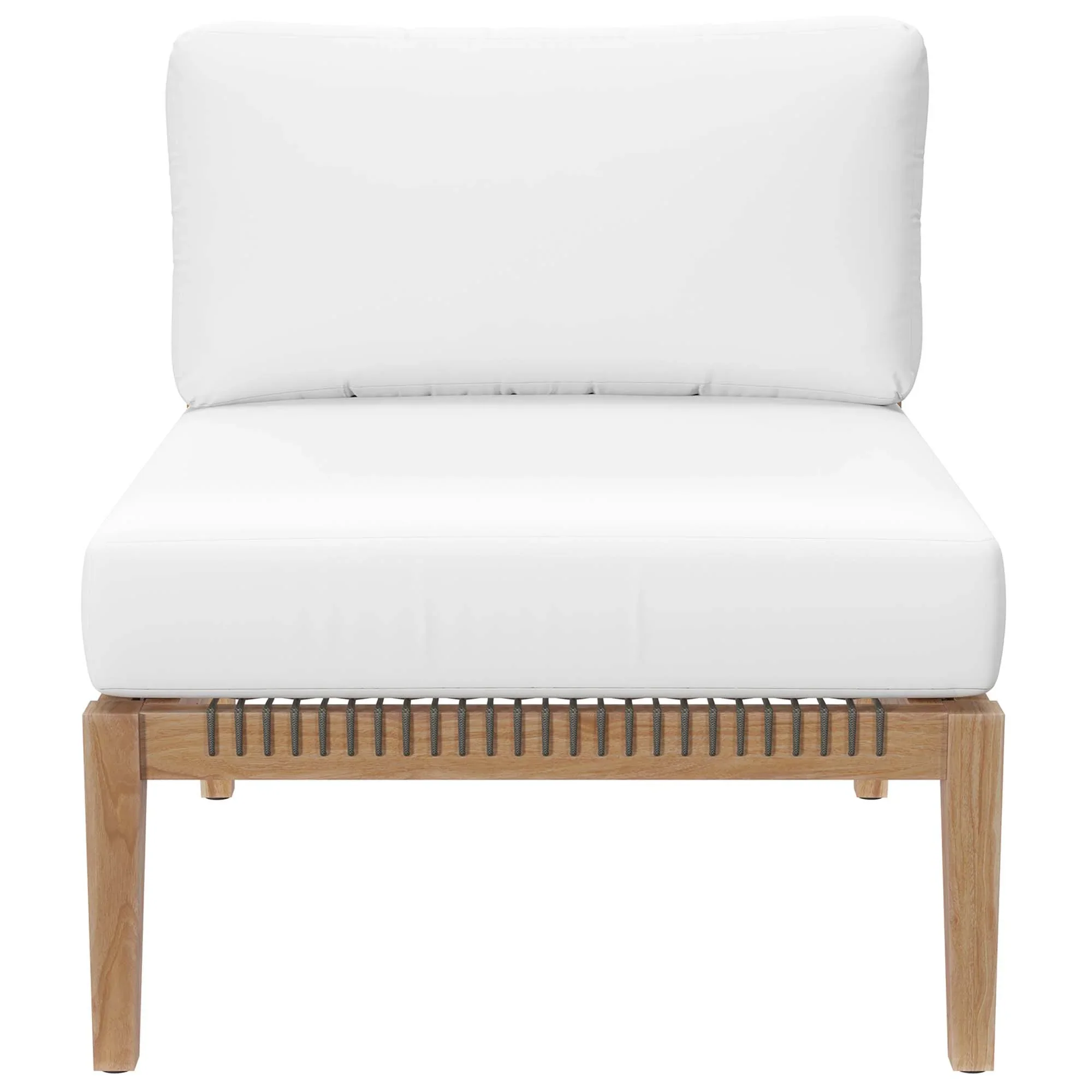 Clearwater 6-Piece Outdoor Patio Teak Wood Sectional Sofa - Image 42