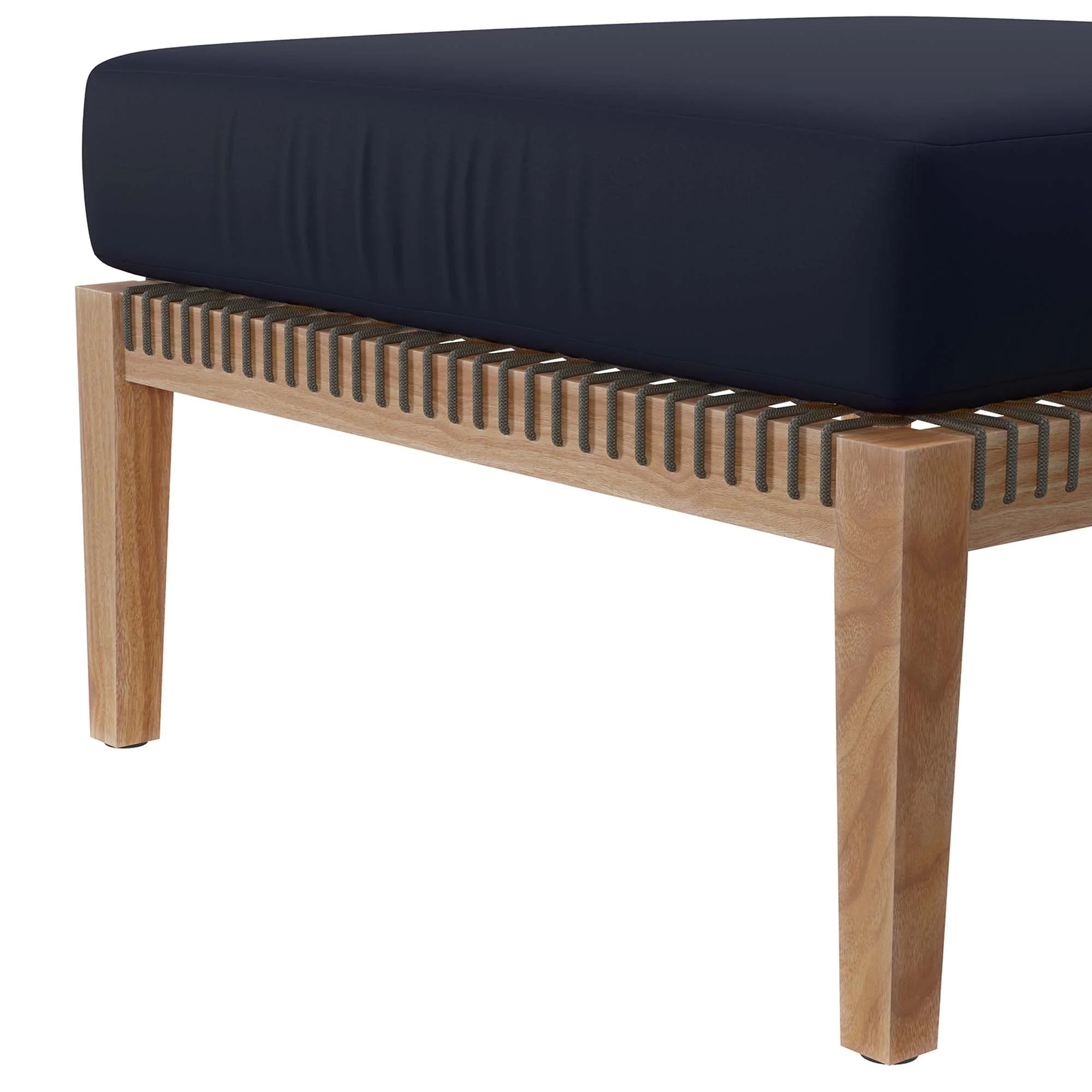 Clearwater 6-Piece Outdoor Patio Teak Wood Sectional Sofa - Image 36