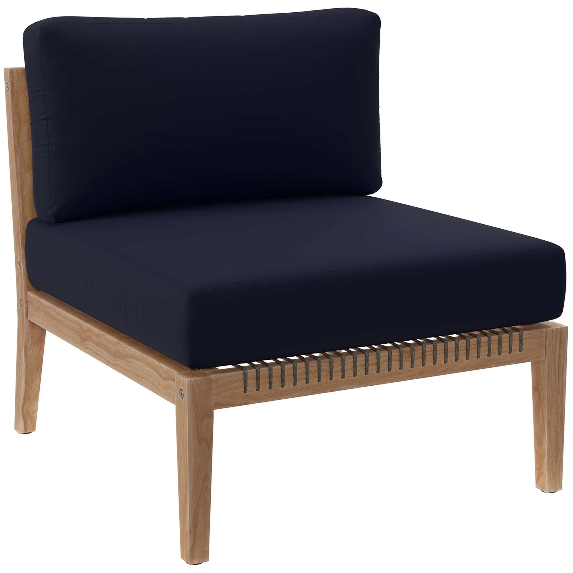 Clearwater 6-Piece Outdoor Patio Teak Wood Sectional Sofa - Image 40
