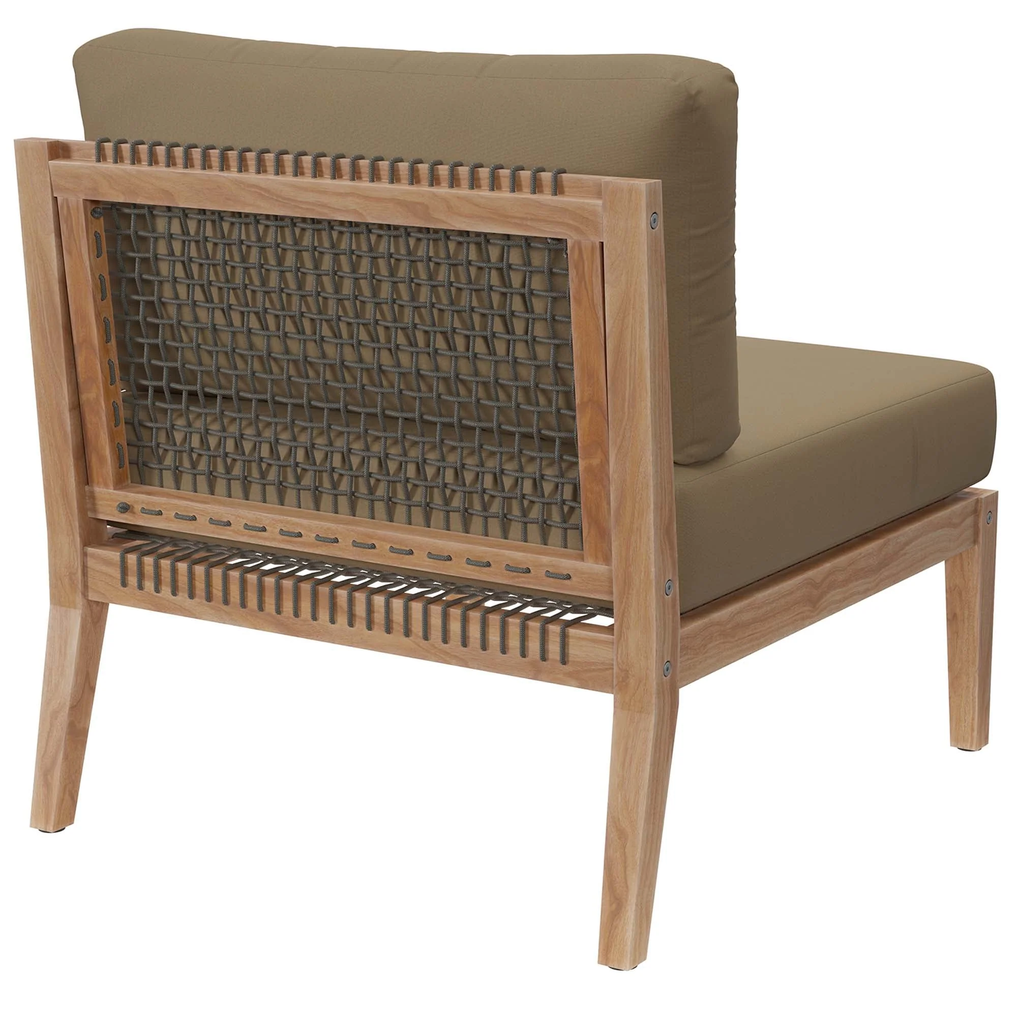 Clearwater Outdoor Patio Teak Wood Armless Chair - Image 12
