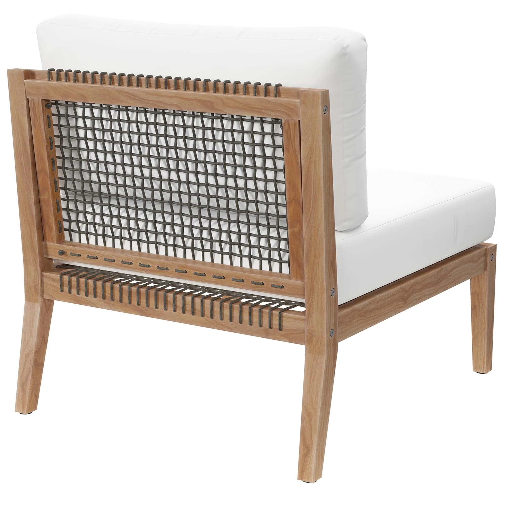 Clearwater Outdoor Patio Teak Wood Armless Chair - Image 26