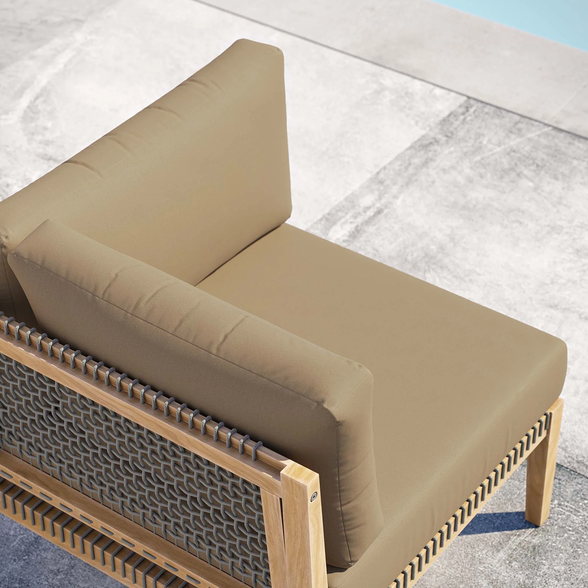 Clearwater Outdoor Patio Teak Wood Corner Chair - Image 10
