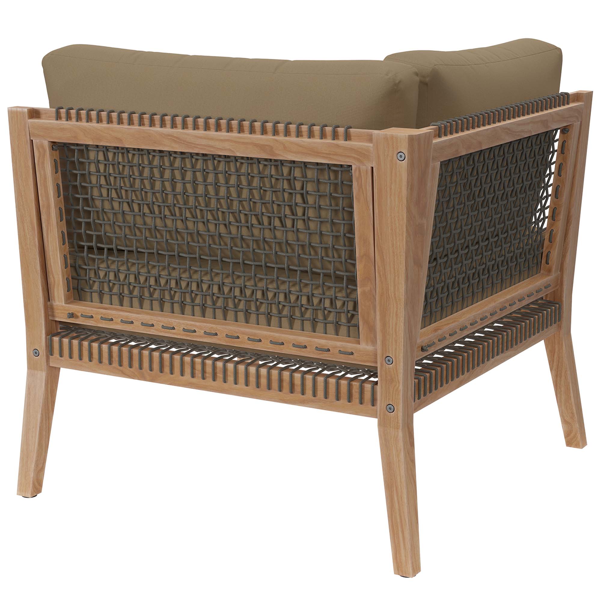 Clearwater Outdoor Patio Teak Wood Corner Chair - Image 11