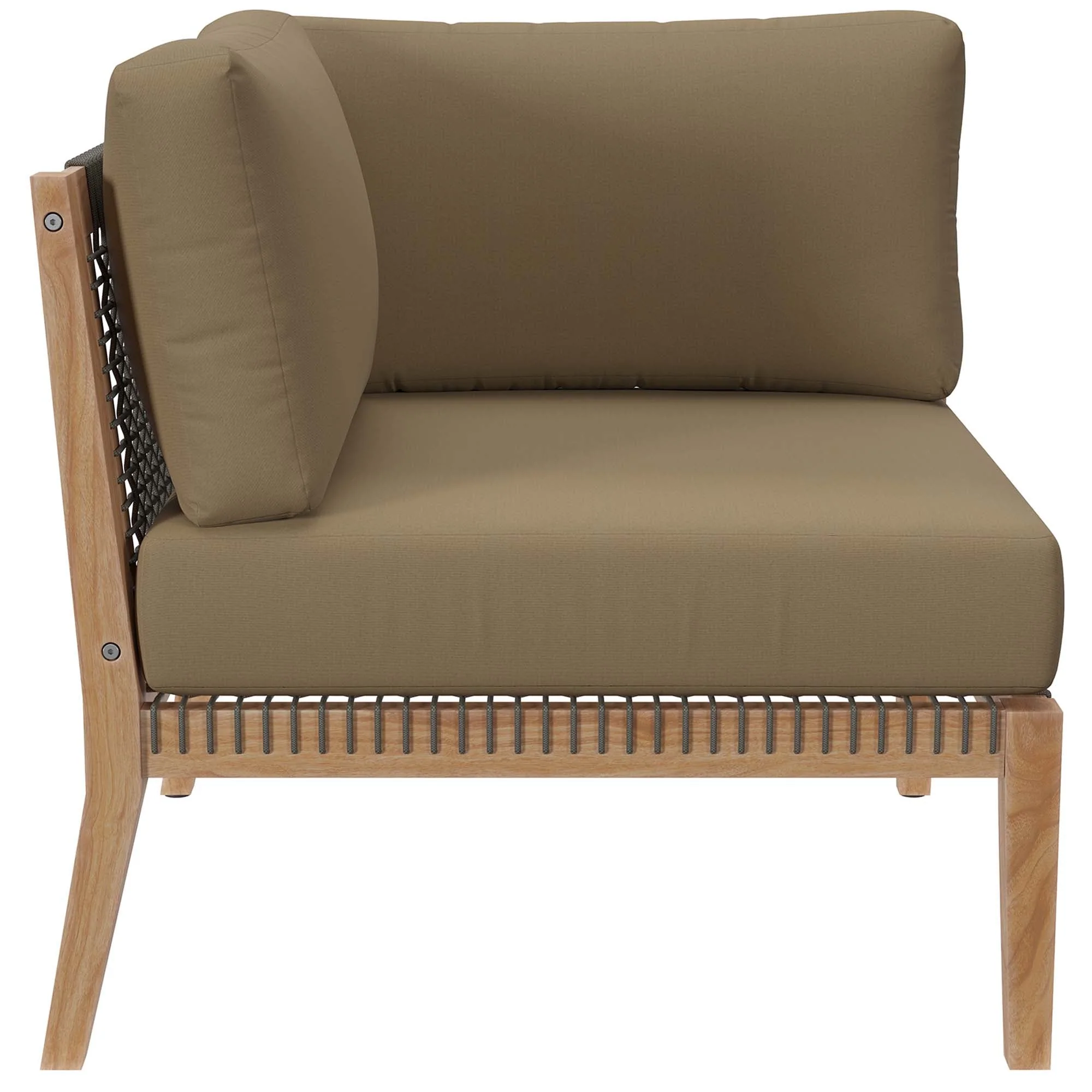 Clearwater Outdoor Patio Teak Wood Corner Chair - Image 13