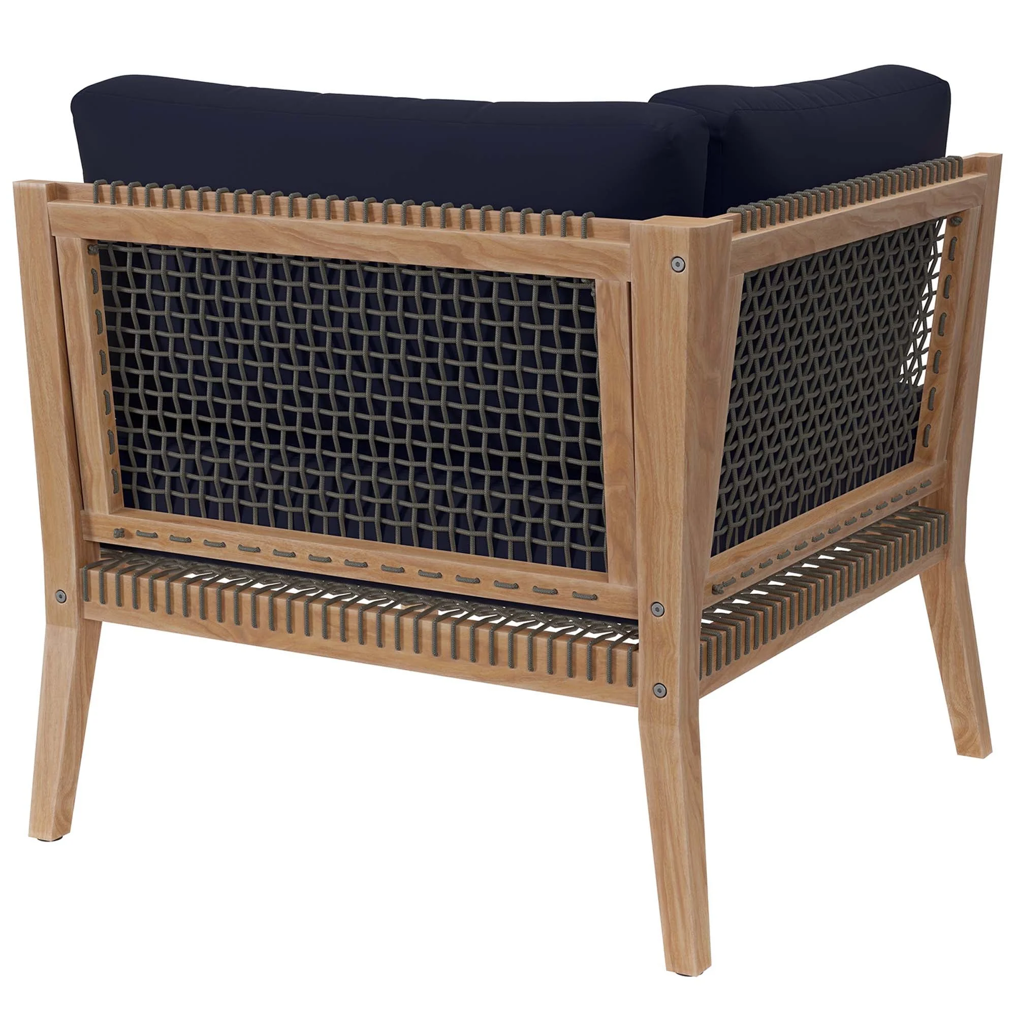 Clearwater Outdoor Patio Teak Wood Corner Chair - Image 18