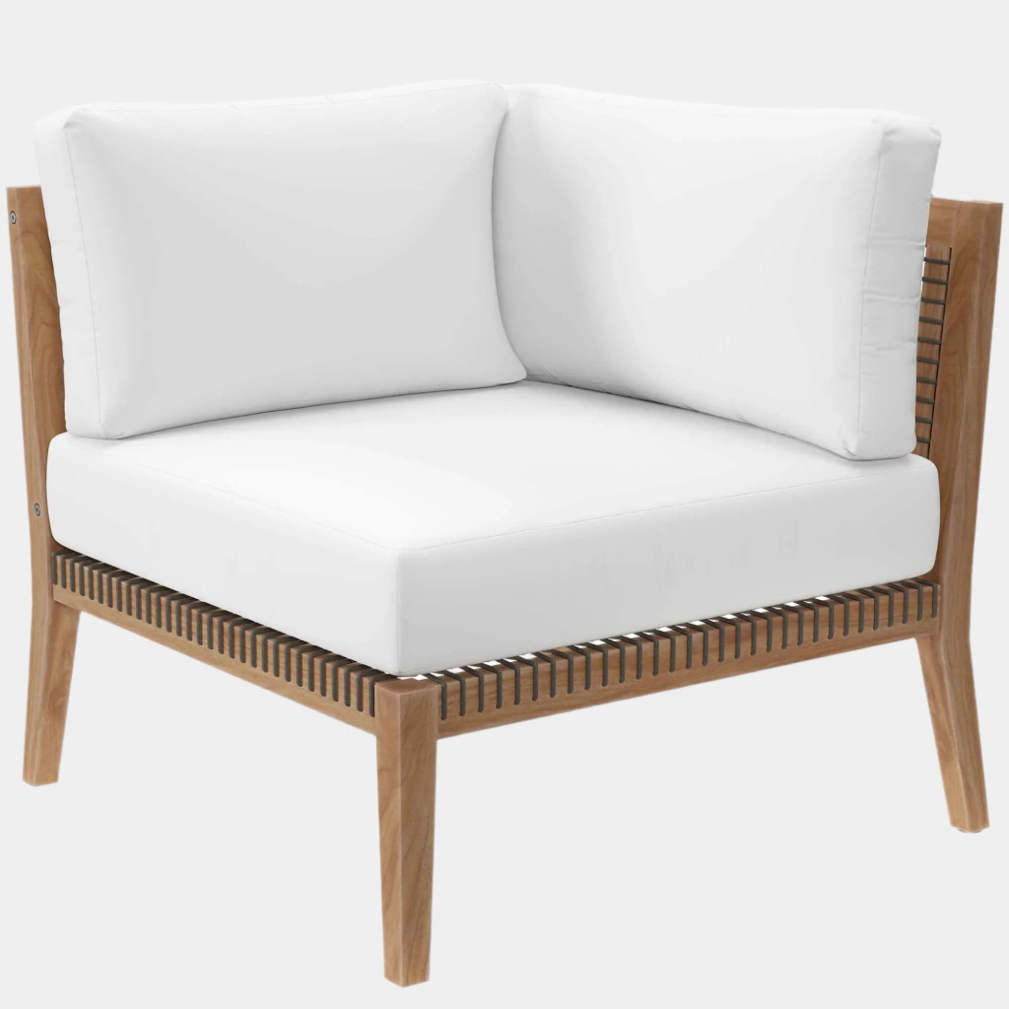Clearwater Outdoor Patio Teak Wood Corner Chair - Image 22