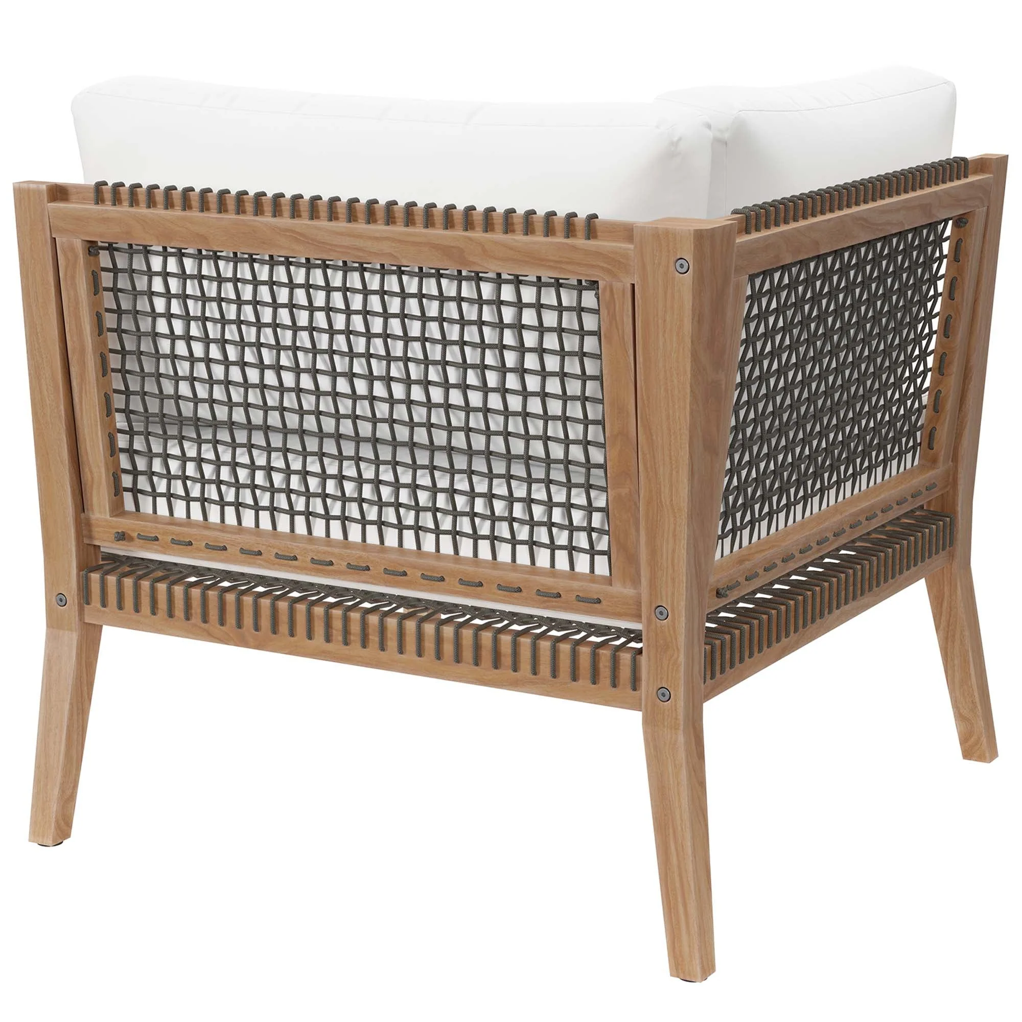 Clearwater Outdoor Patio Teak Wood Corner Chair - Image 25