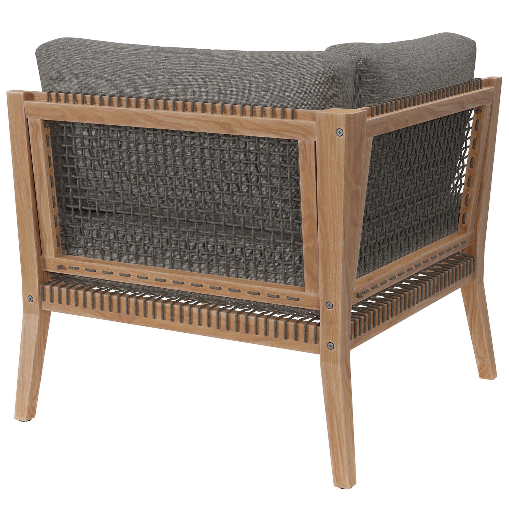 Clearwater Outdoor Patio Teak Wood Corner Chair - Image 4