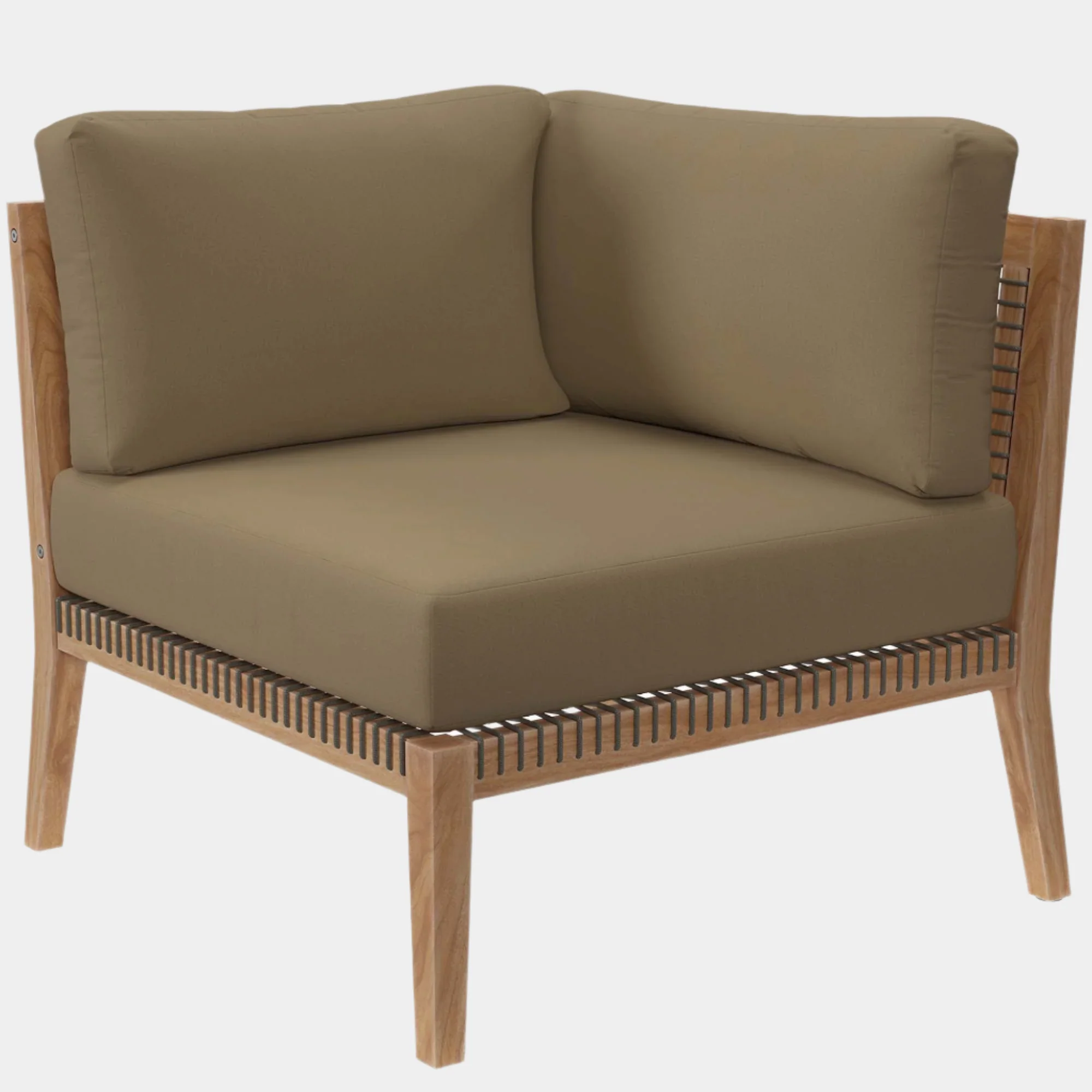 Clearwater Outdoor Patio Teak Wood Corner Chair - Image 8
