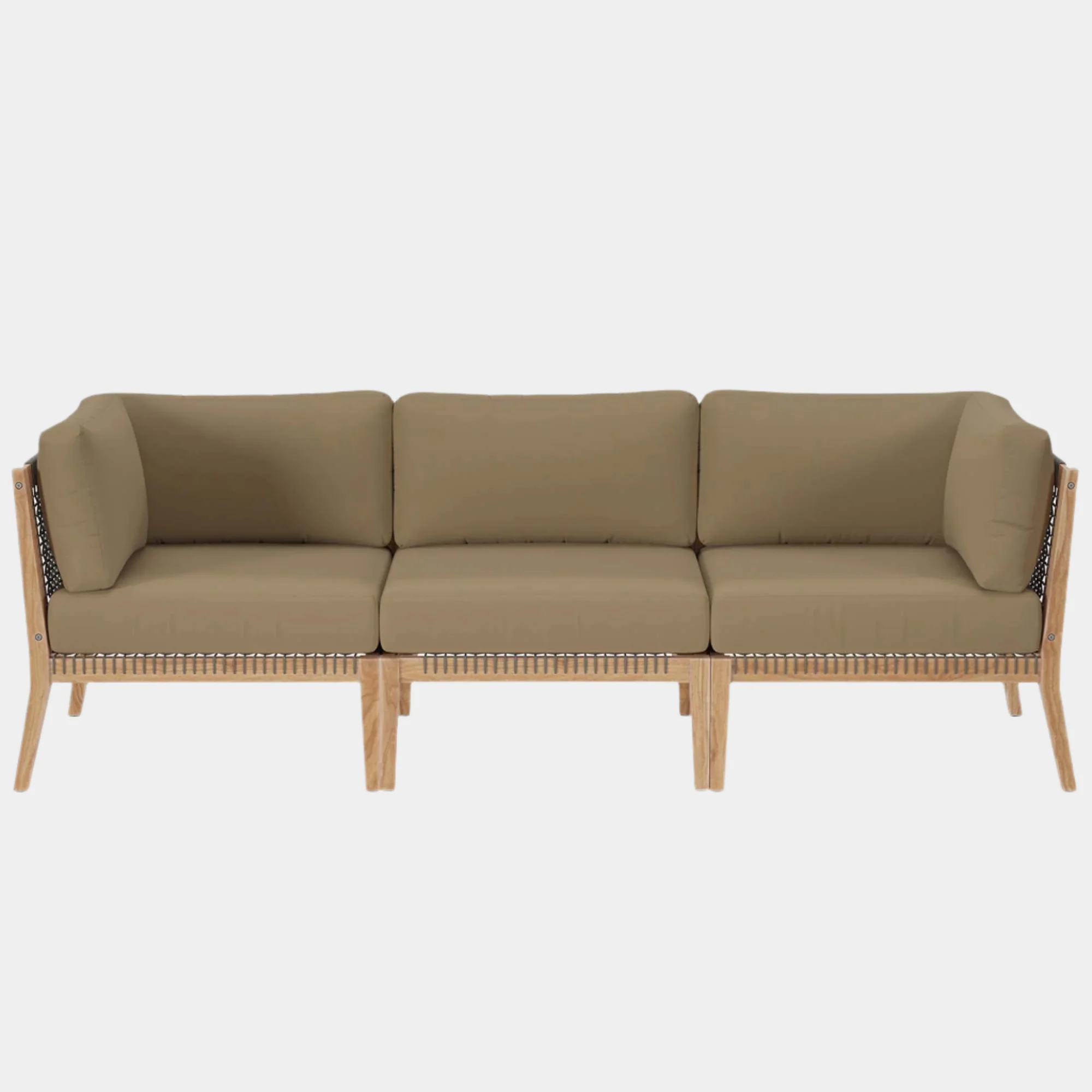 Clearwater Outdoor Patio Teak Wood Sofa - Image 12