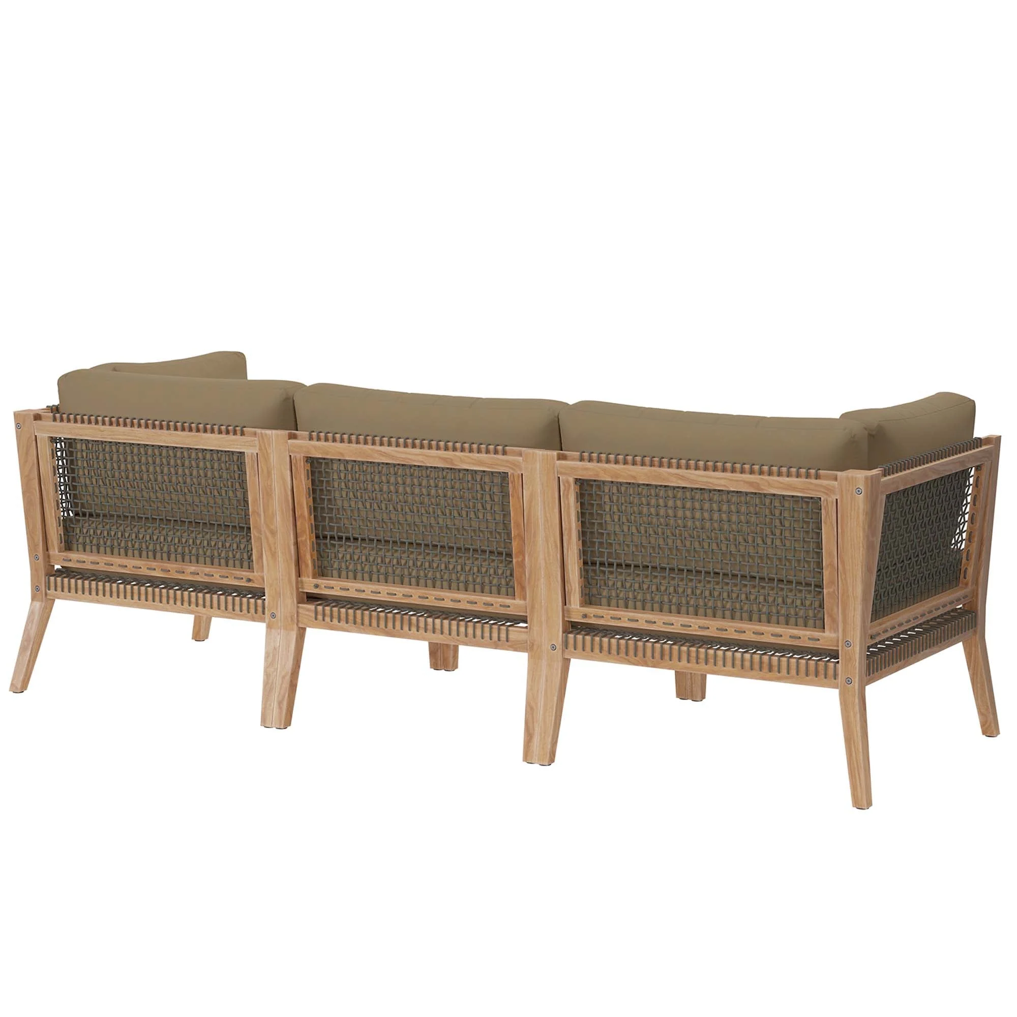 Clearwater Outdoor Patio Teak Wood Sofa - Image 15