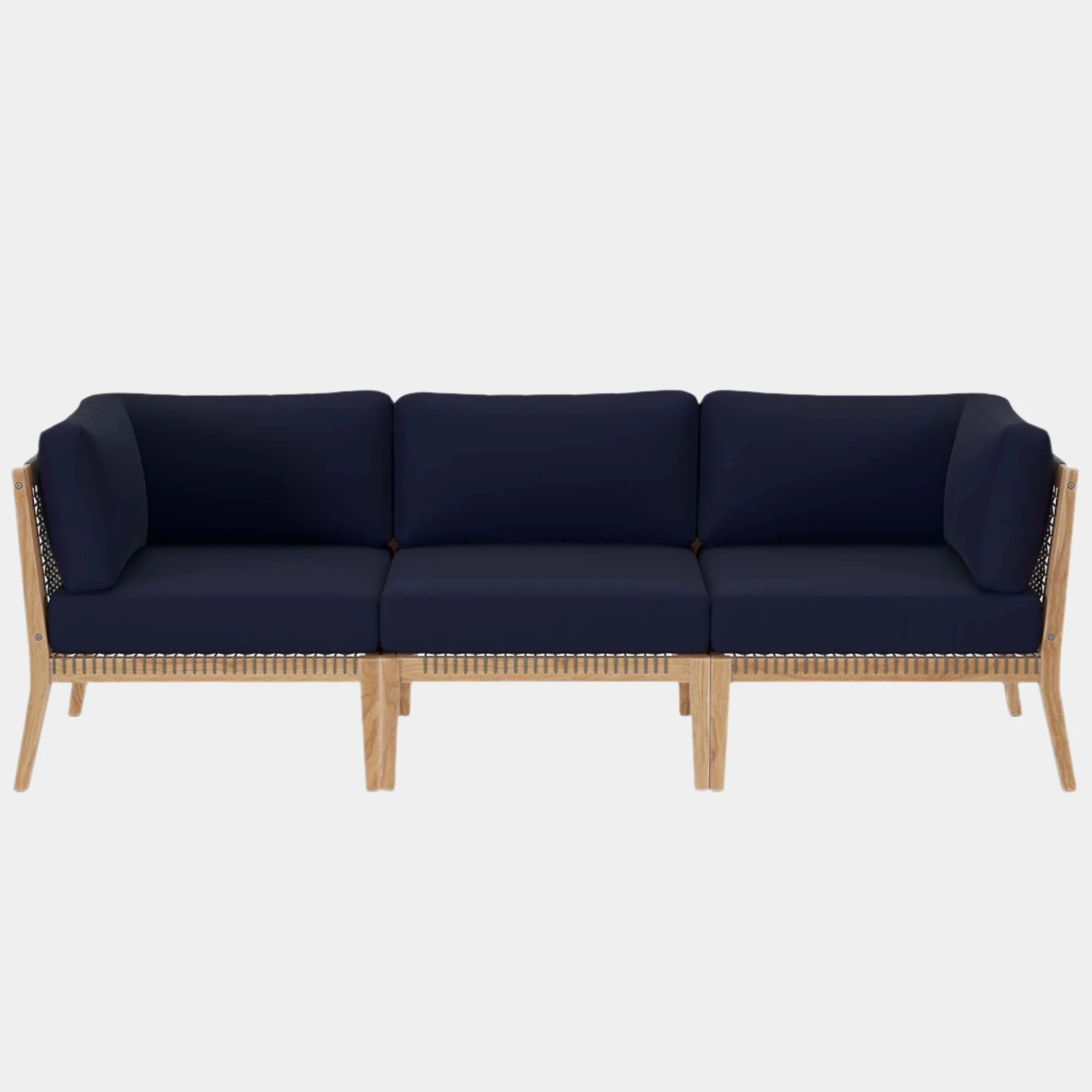 Clearwater Outdoor Patio Teak Wood Sofa - Image 23