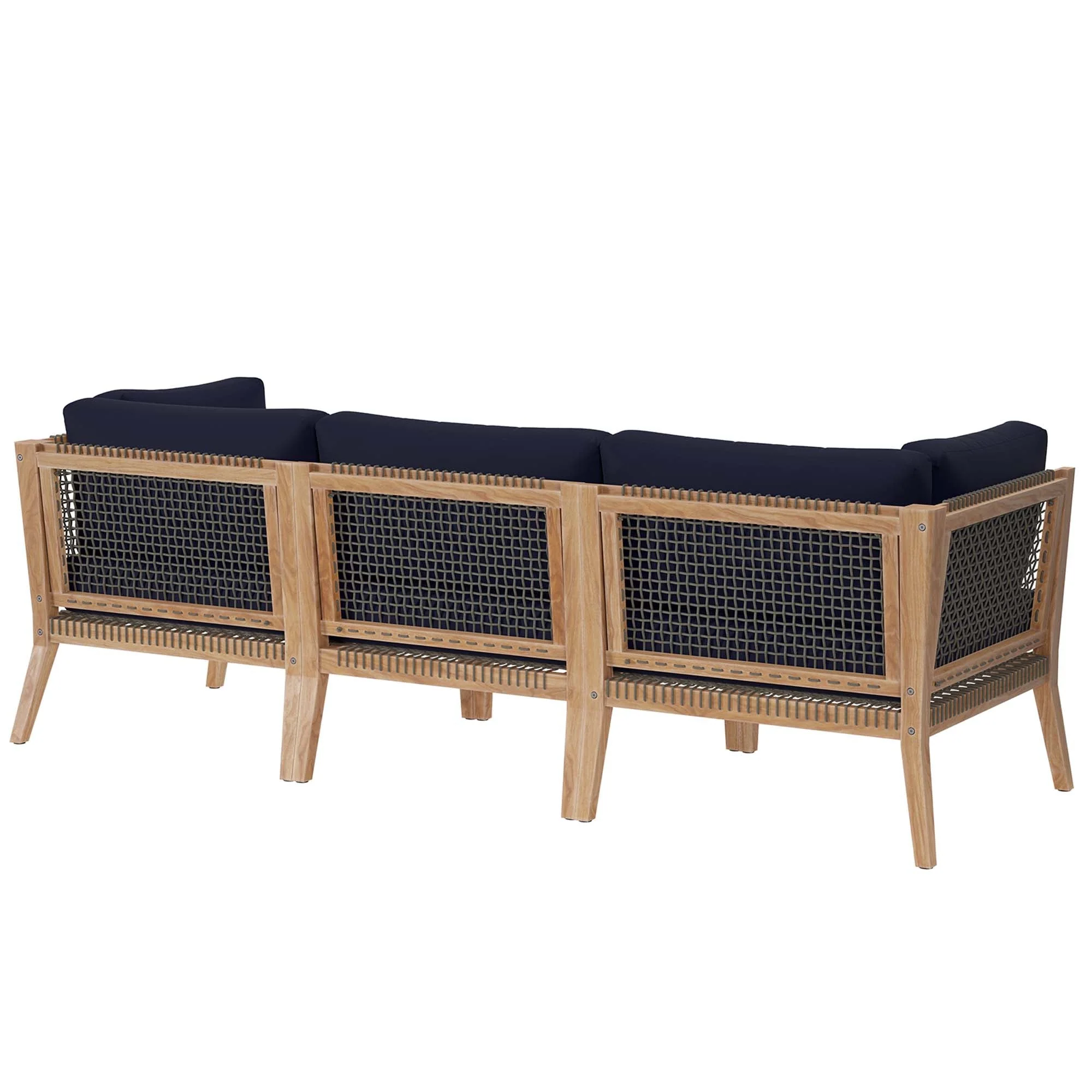 Clearwater Outdoor Patio Teak Wood Sofa - Image 26
