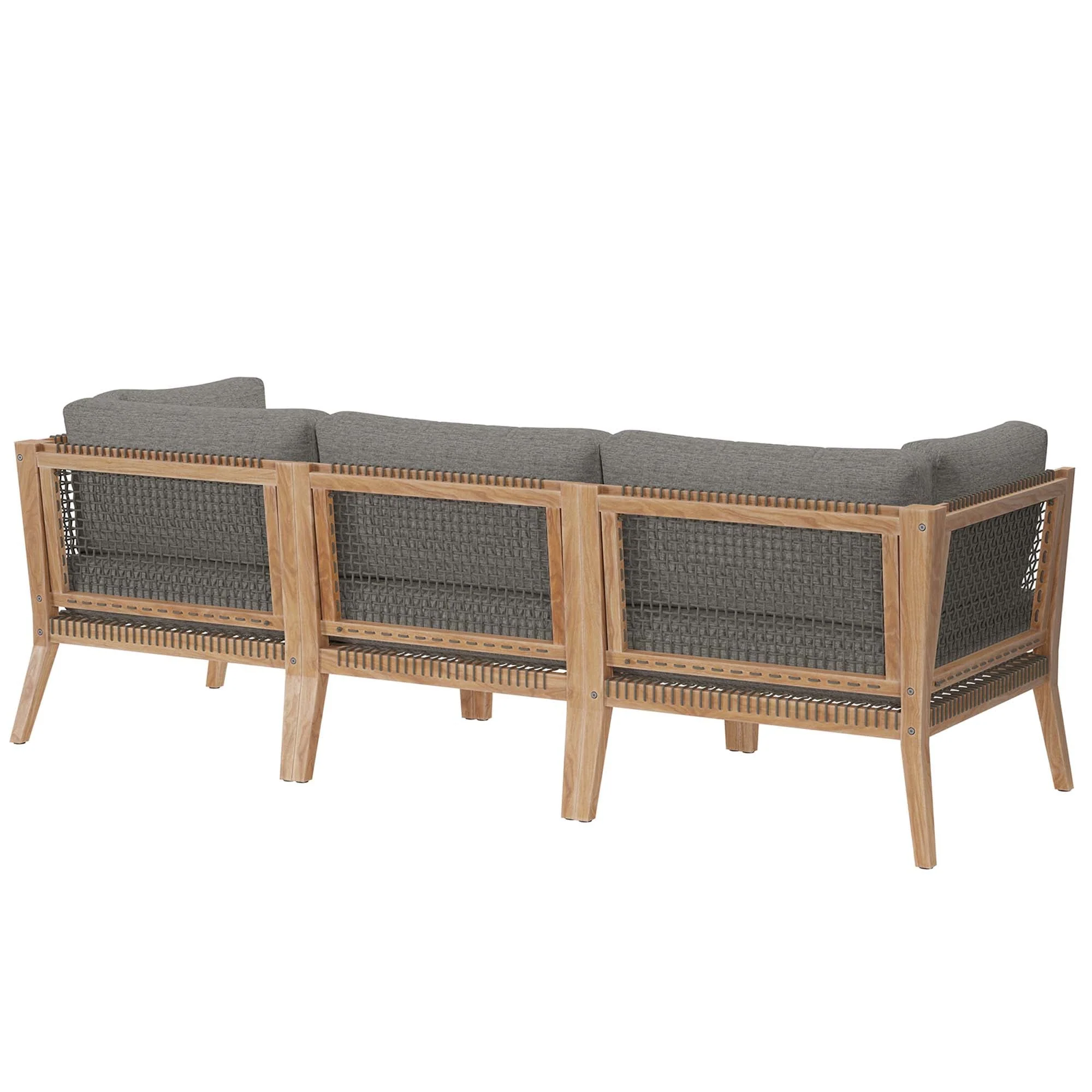 Clearwater Outdoor Patio Teak Wood Sofa - Image 4