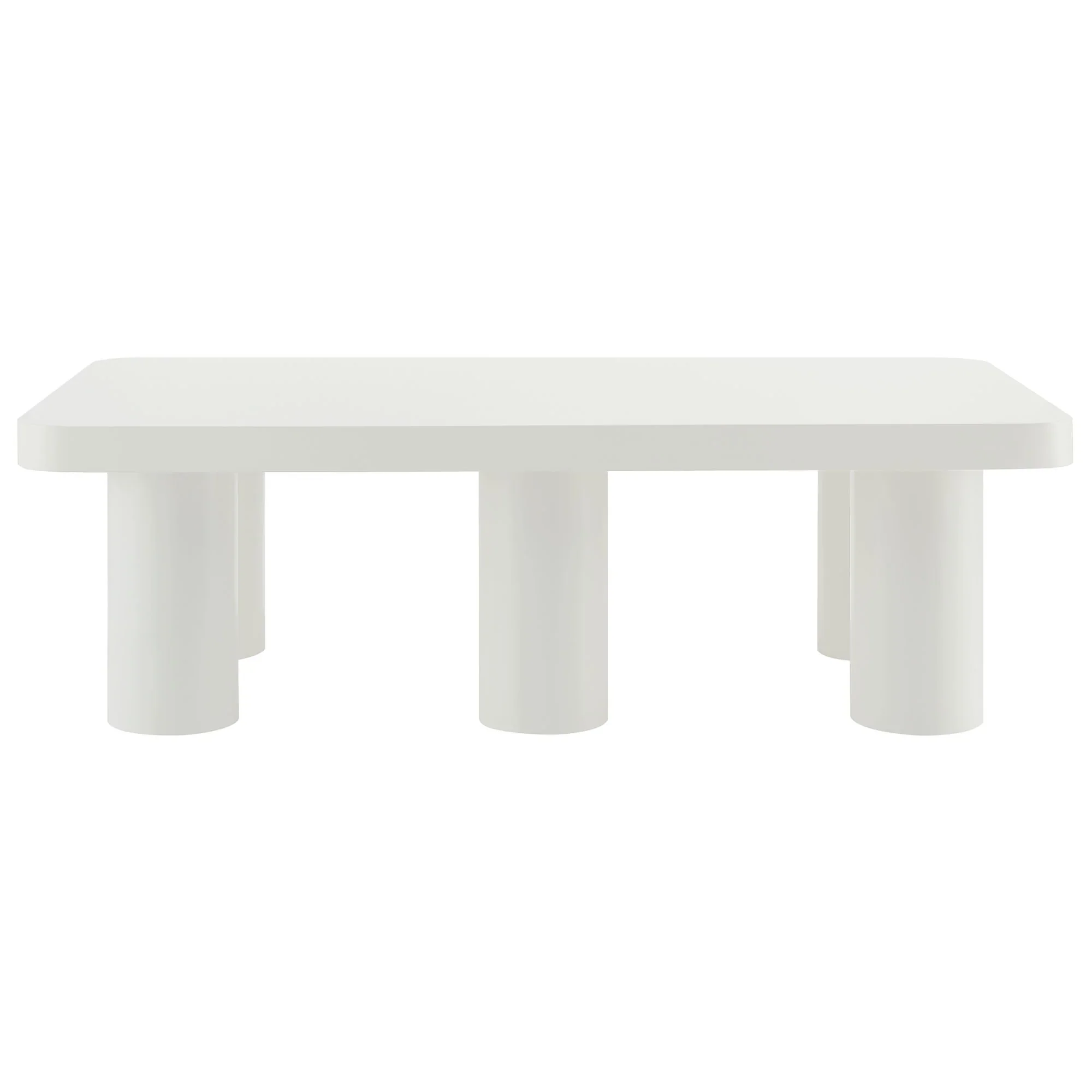 Cleo 54” Rectangular Coffee Table in White - Image 5