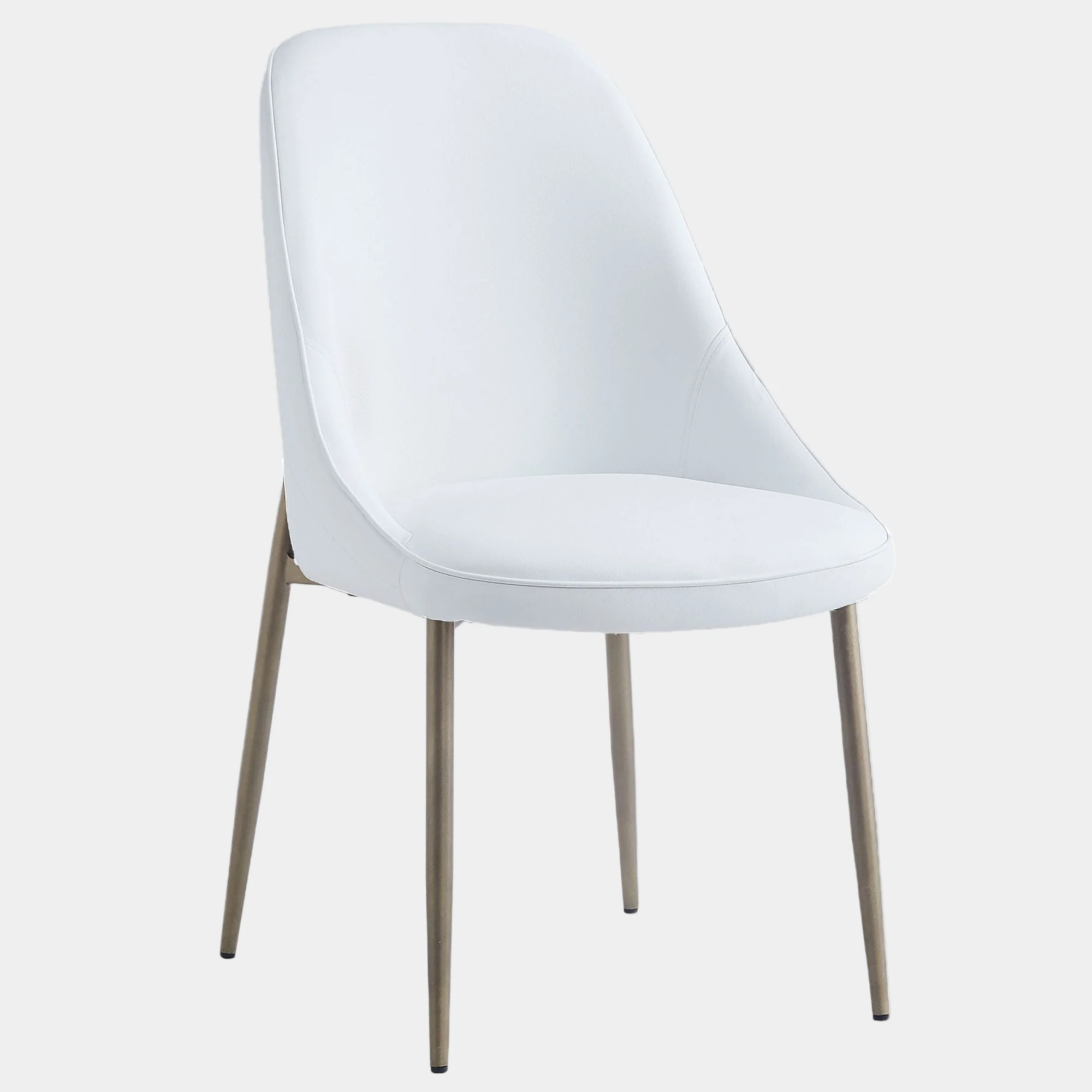 Cleo Dining Chair, set of 2, in White and Aged Gold