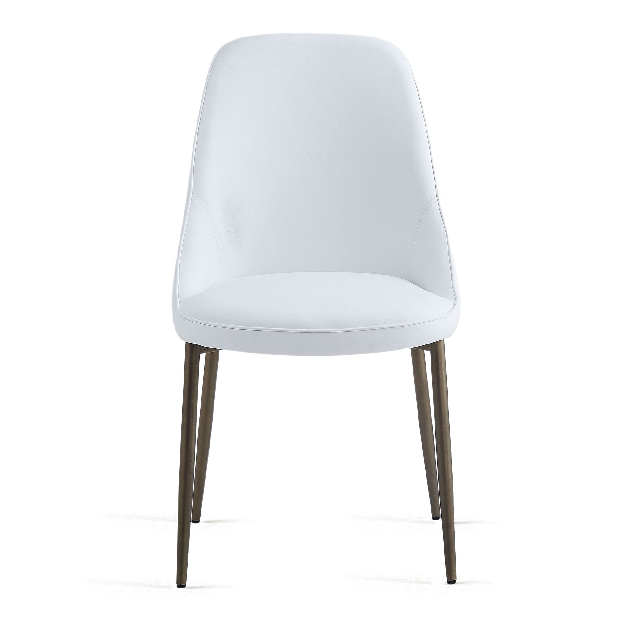 Cleo Dining Chair, set of 2, in White and Aged Gold - Image 4