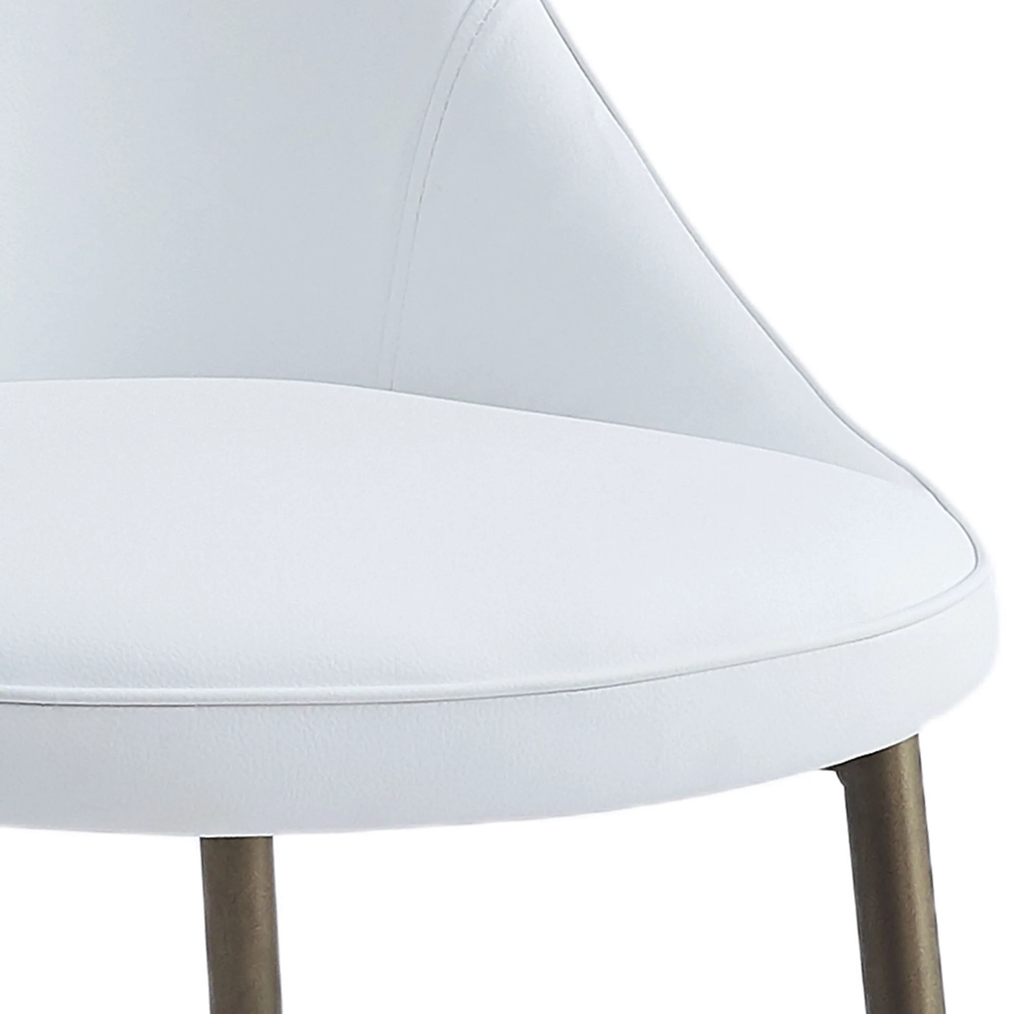 Cleo Dining Chair, set of 2, in White and Aged Gold - Image 5
