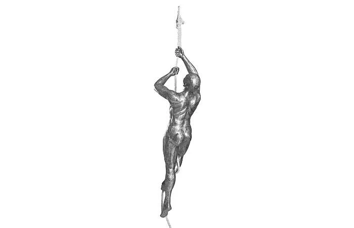 Climbing Sculpture w/Rope, Black/Silver, Aluminum - Image 2