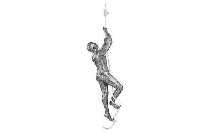 Climbing Sculpture w/Rope, Black/Silver, Aluminum - Image 3