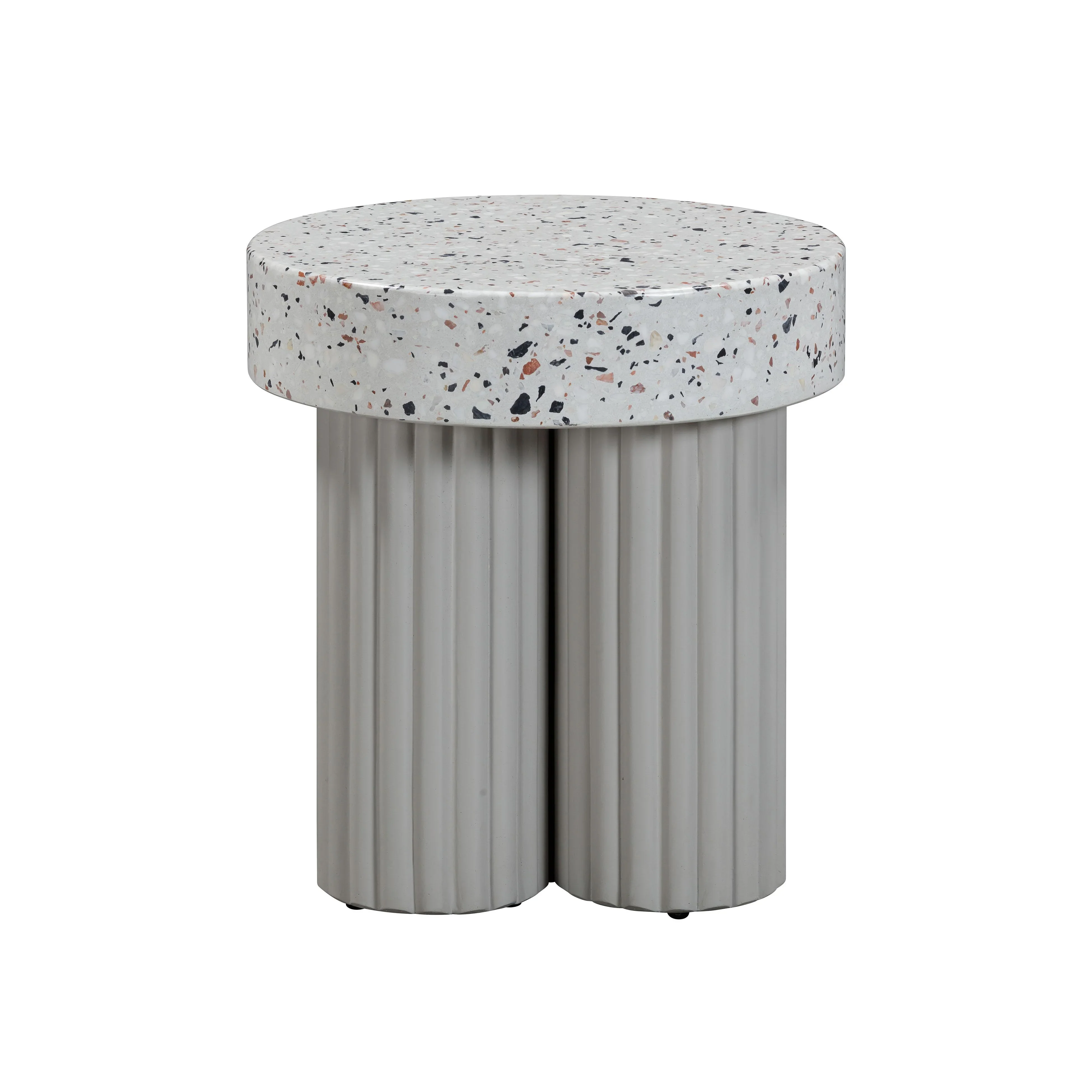Clover Faux Terrazzo Indoor/Outdoor Round Side Table - Image 4