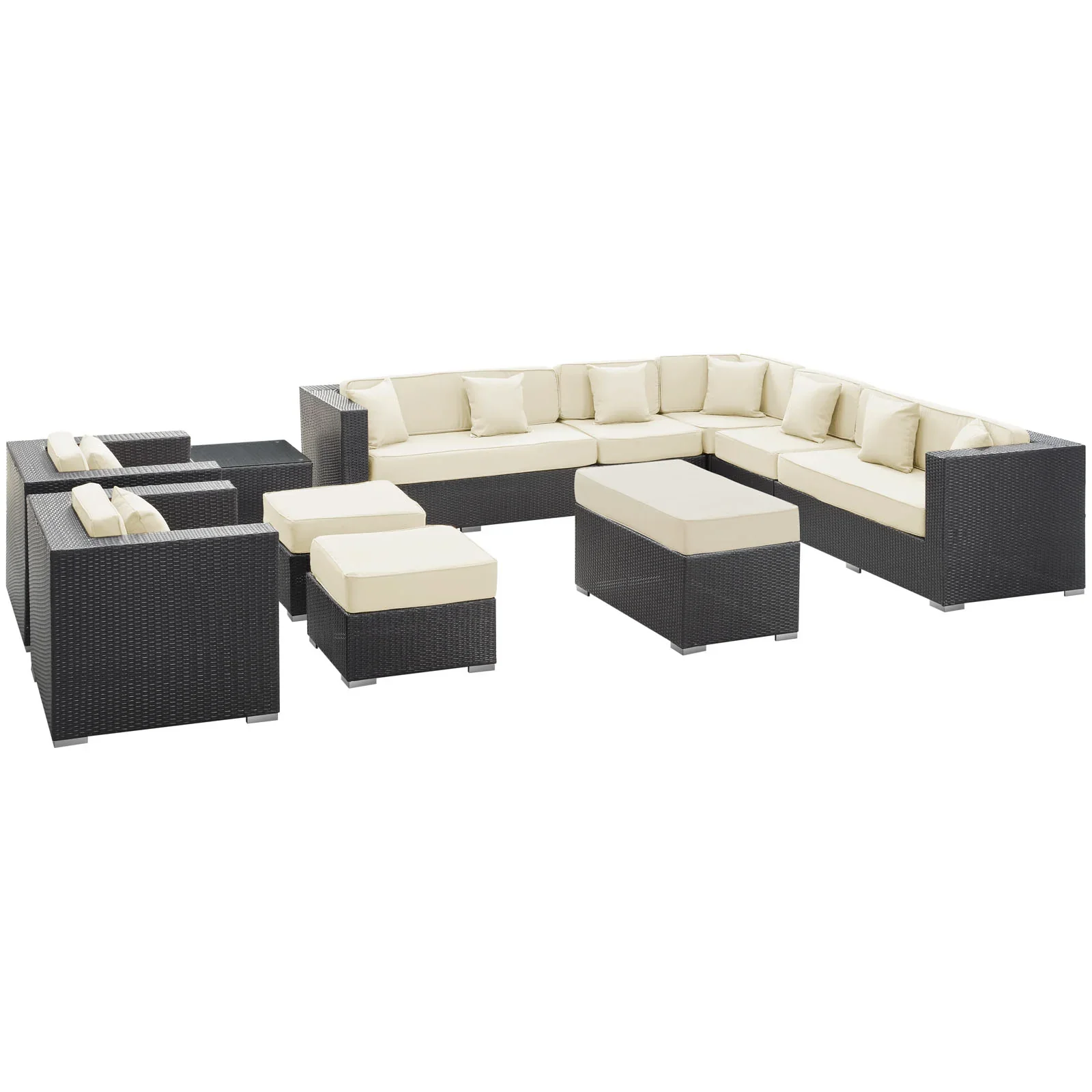 Cohesion 11 Piece Outdoor Patio Sectional Set - Image 12