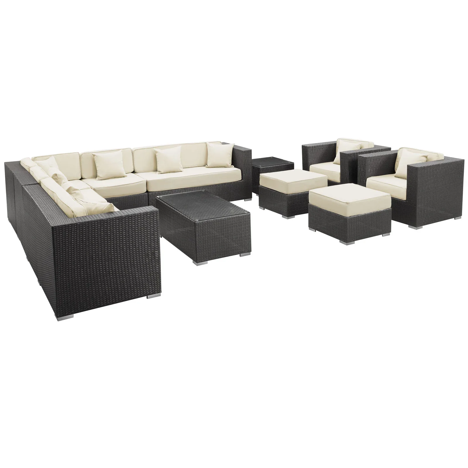 Cohesion 11 Piece Outdoor Patio Sectional Set - Image 13