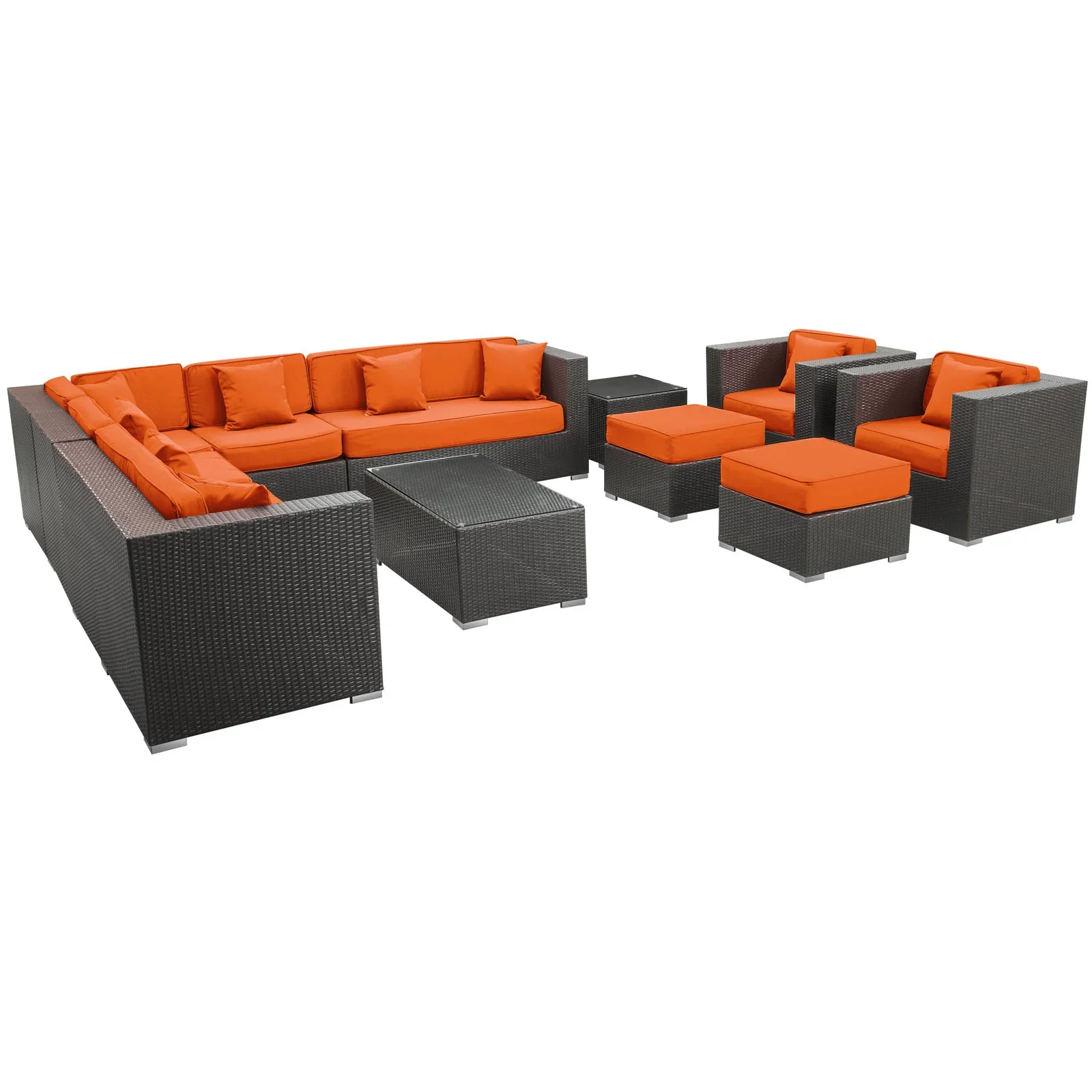 Cohesion 11 Piece Outdoor Patio Sectional Set - Image 6