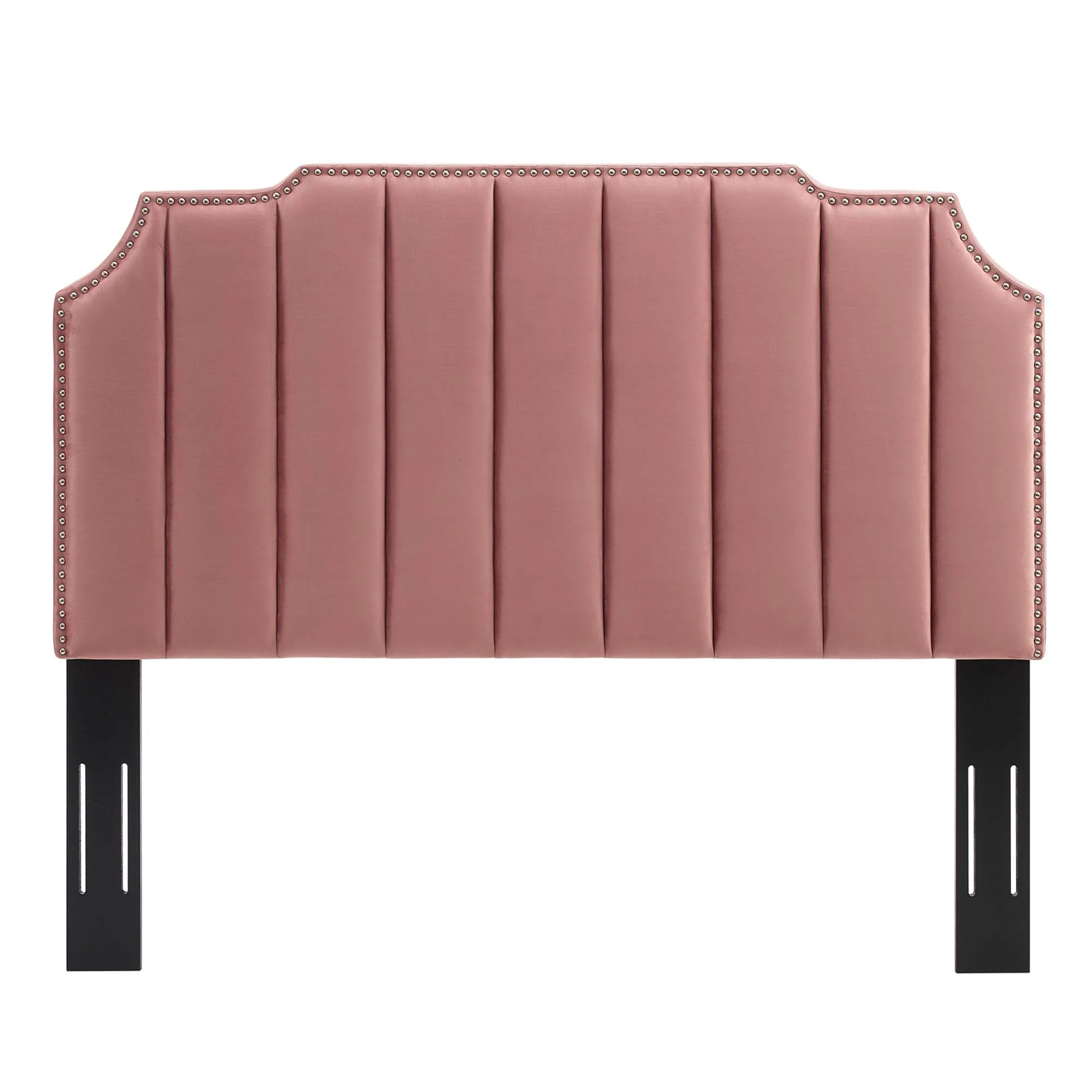 Colette Performance Velvet Platform Bed With Gold Metal Legs - Image 10