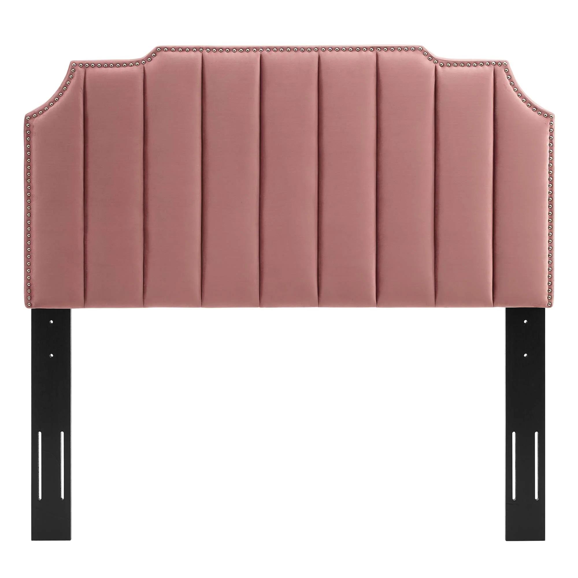 Colette Performance Velvet Platform Bed With Gold Metal Legs - Image 11