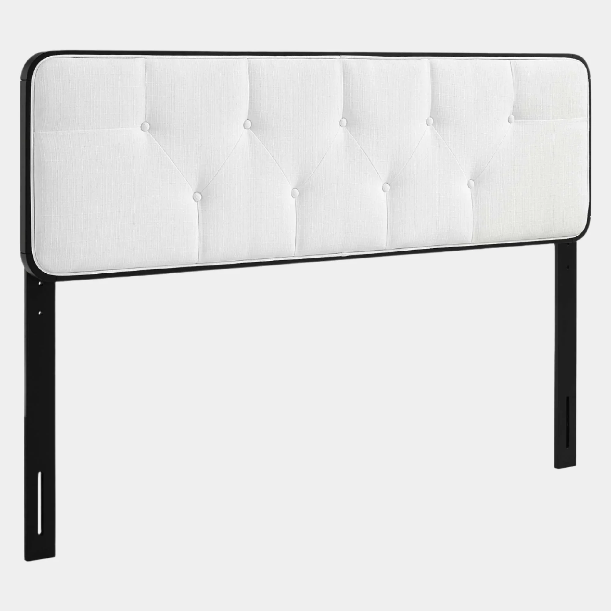 Collins Tufted Fabric and Wood Headboard