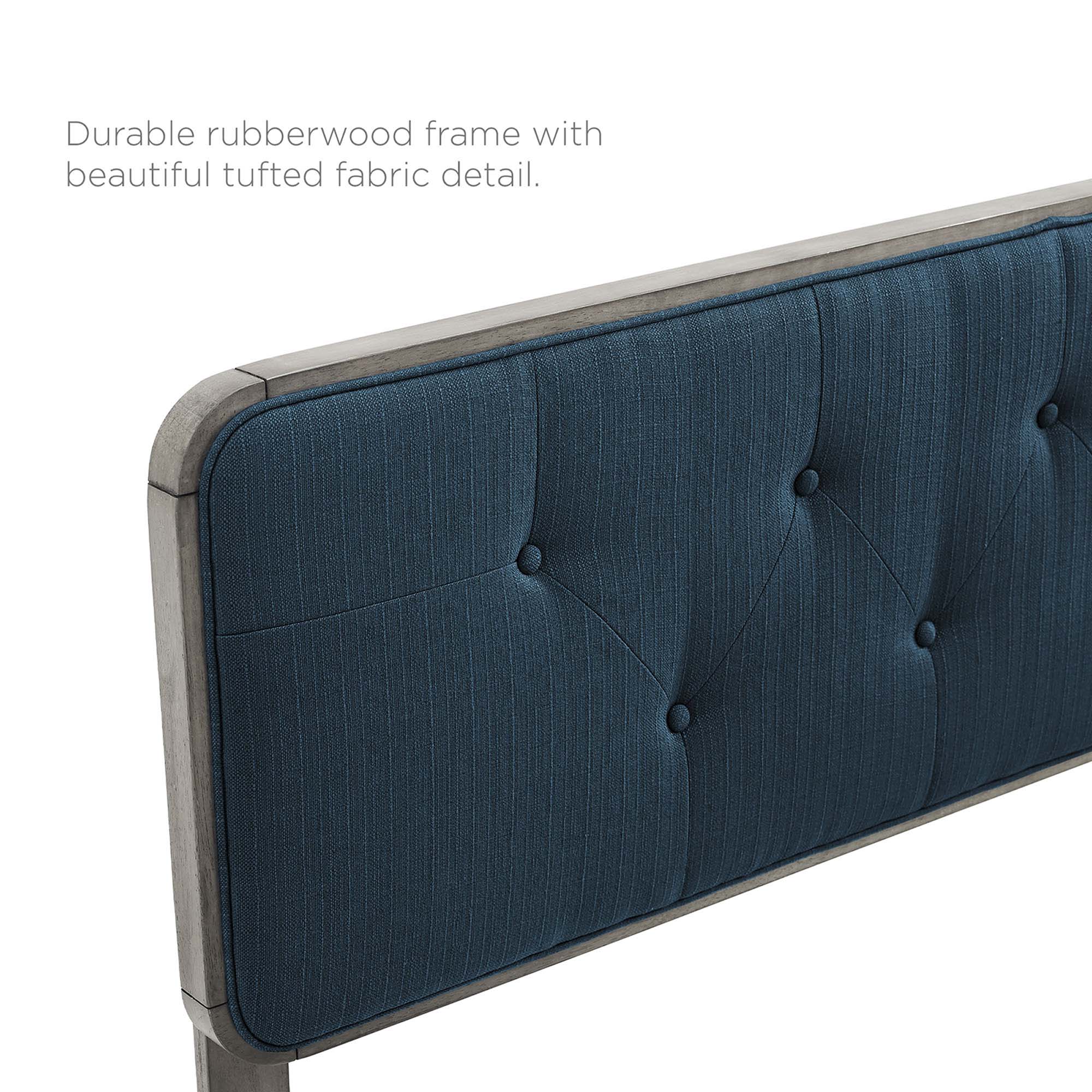 Collins Tufted Fabric and Wood Headboard - Image 13