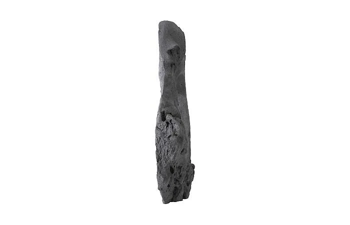 Colossal Cast Stone Sculpture, Single Hole, Charcoal Stone - Image 5