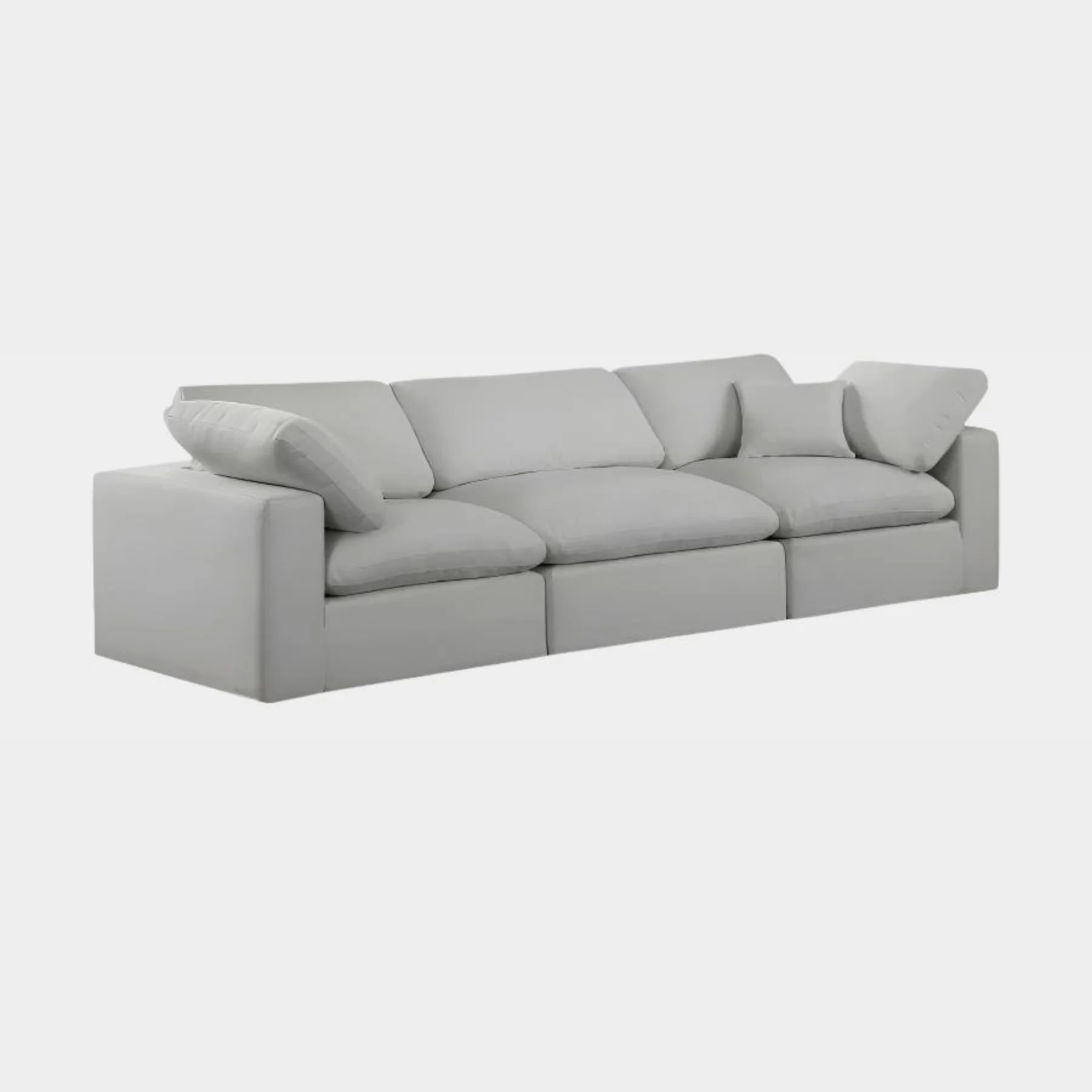 Comfy Linen Textured Fabric Sofa - Image 21