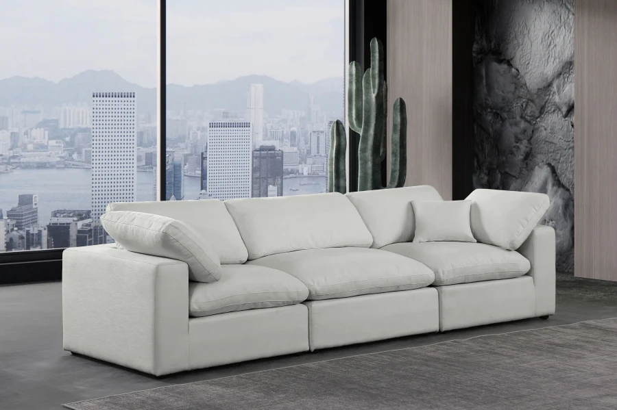 Comfy Linen Textured Fabric Sofa - Image 22